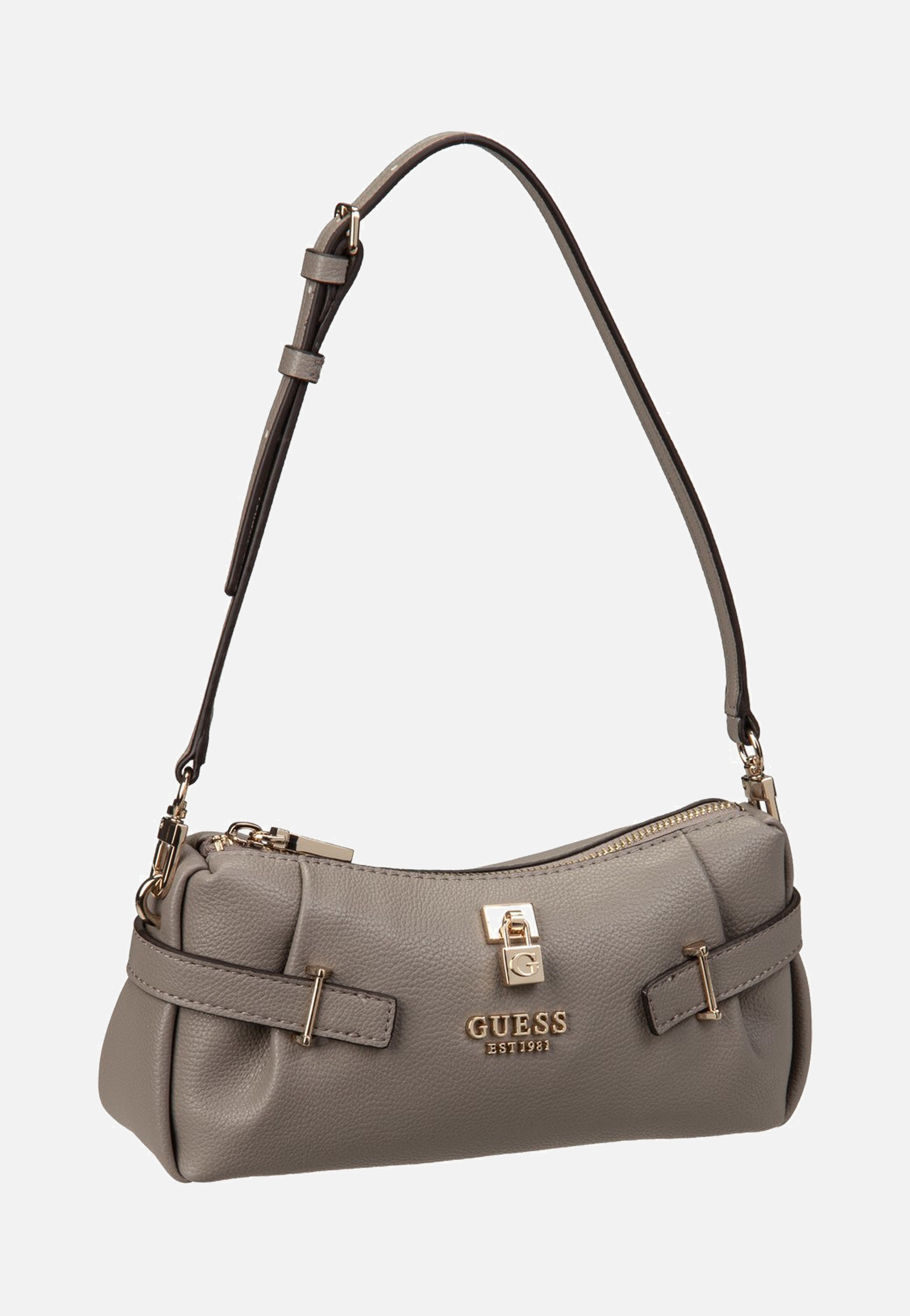 Guess Yesba Mini Top Zip Dark Taupe Shoulder Bag