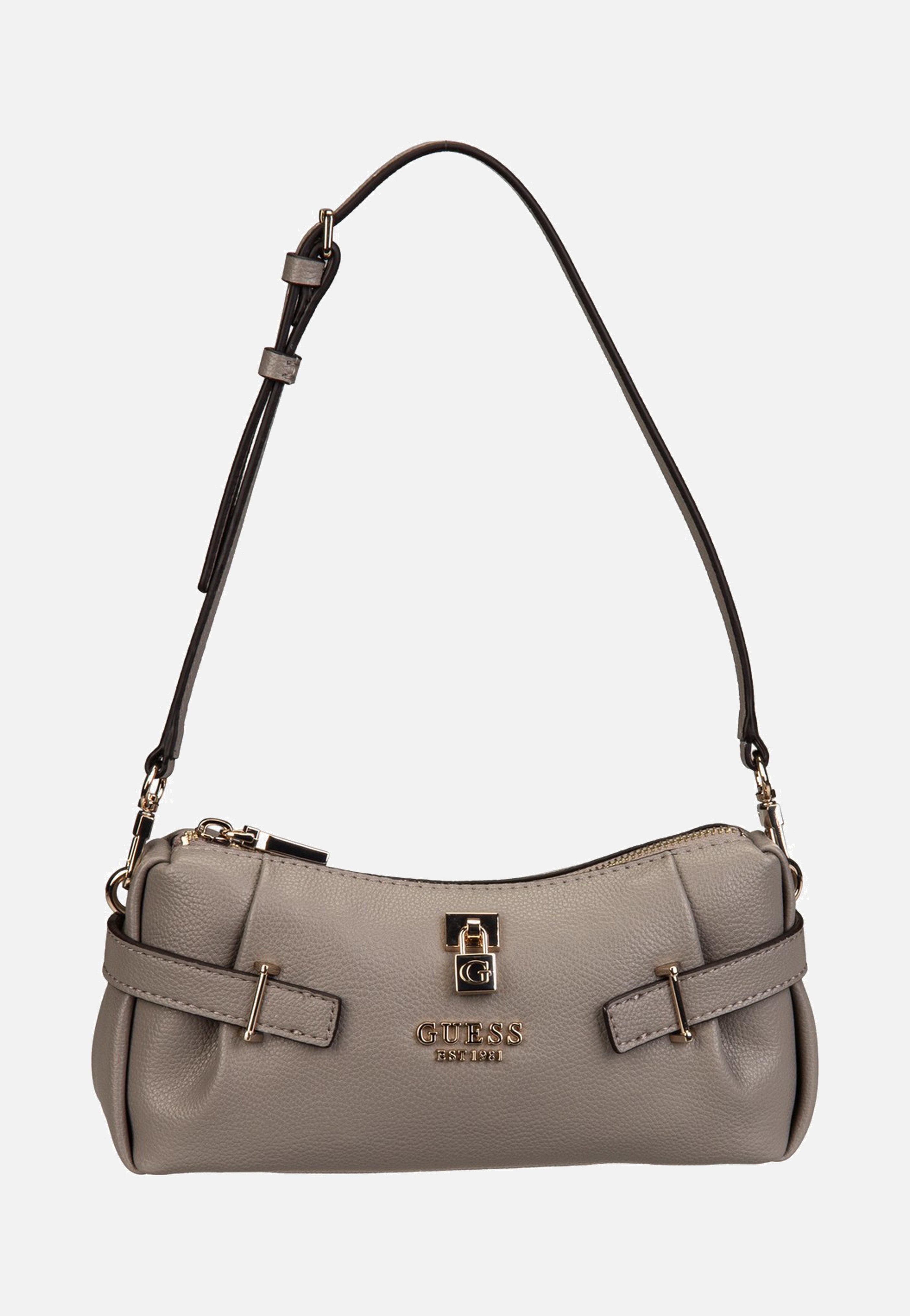 Guess Yesba Mini Top Zip Dark Taupe Shoulder Bag