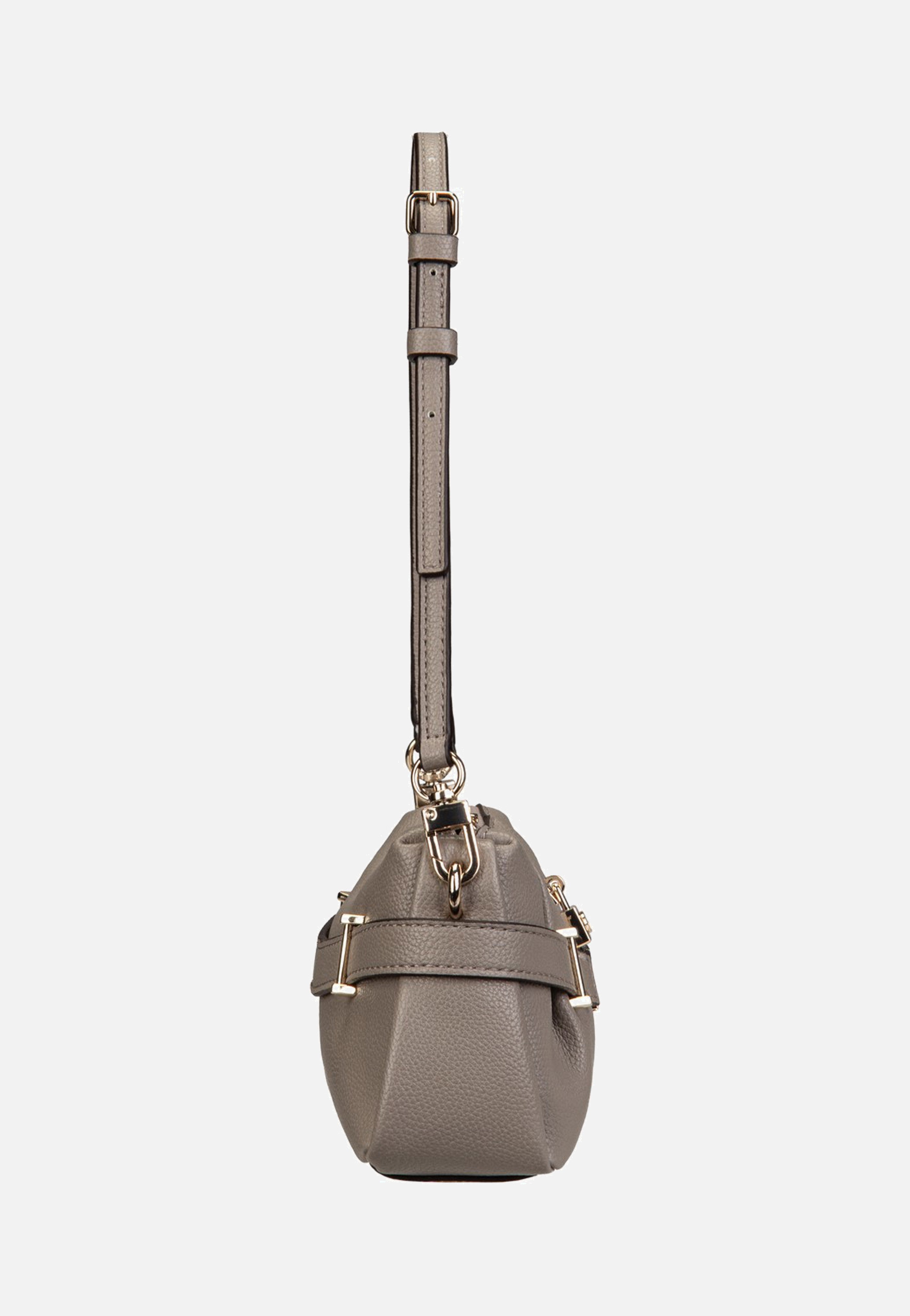 Guess Yesba Mini Top Zip Dark Taupe Shoulder Bag