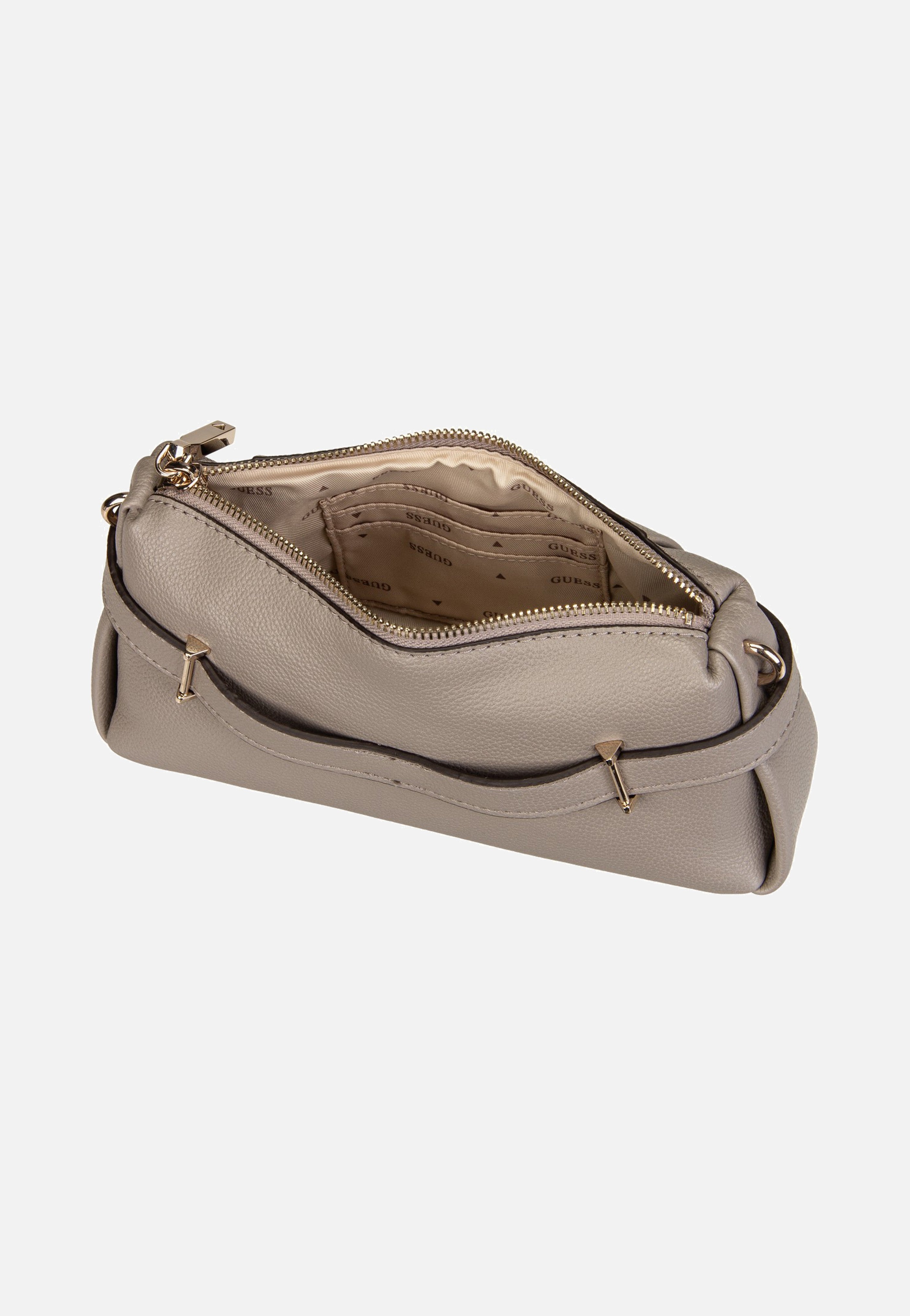 Guess Yesba Mini Top Zip Dark Taupe Shoulder Bag