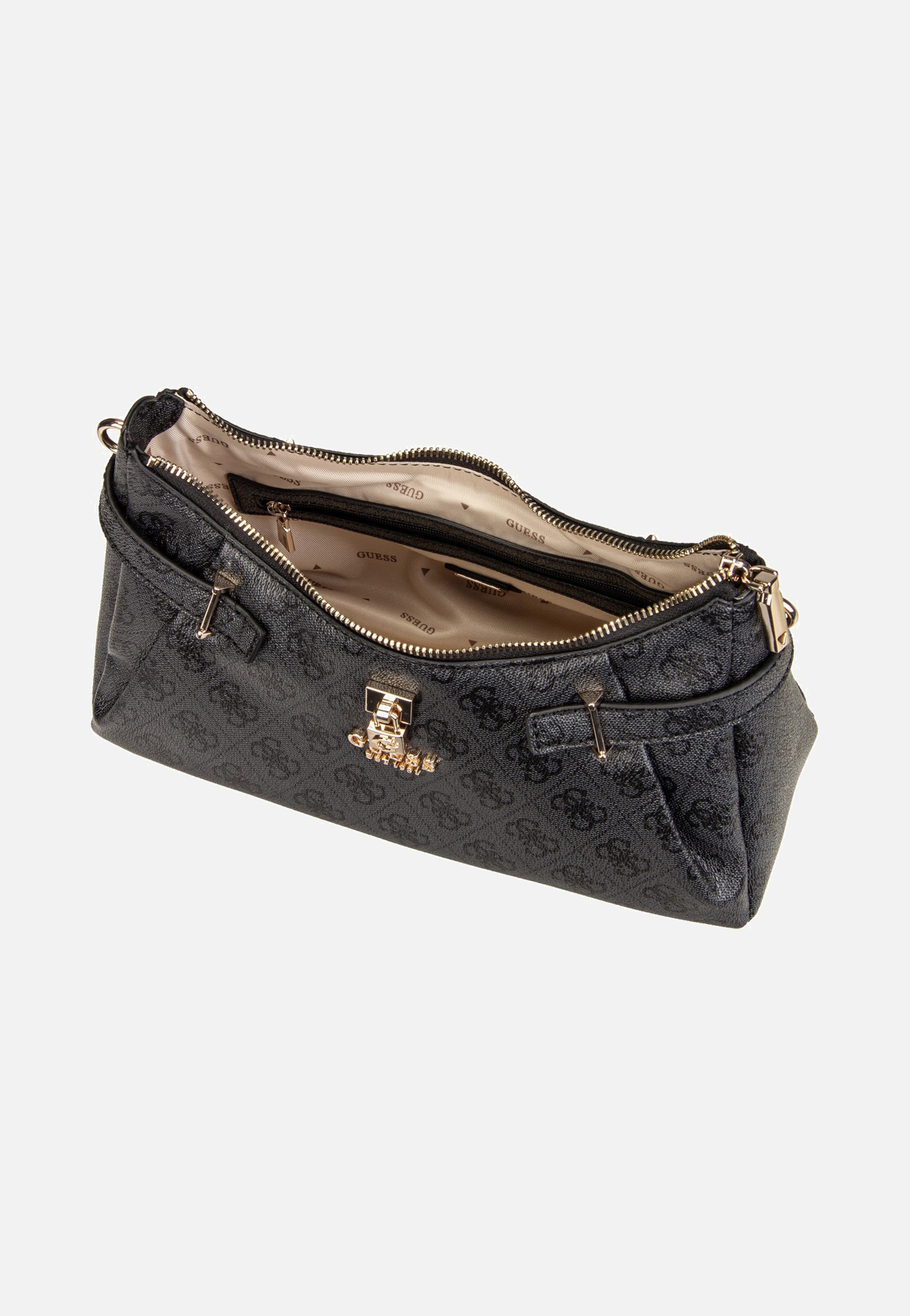 Guess Yesba Shoulder Bag Coal Logo Shoulder Bag