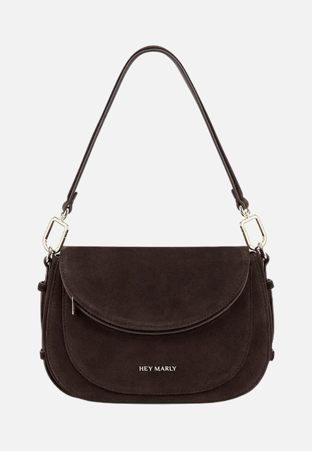 Hey Marly Big Sister Suede Coffee Sac à bandoulière