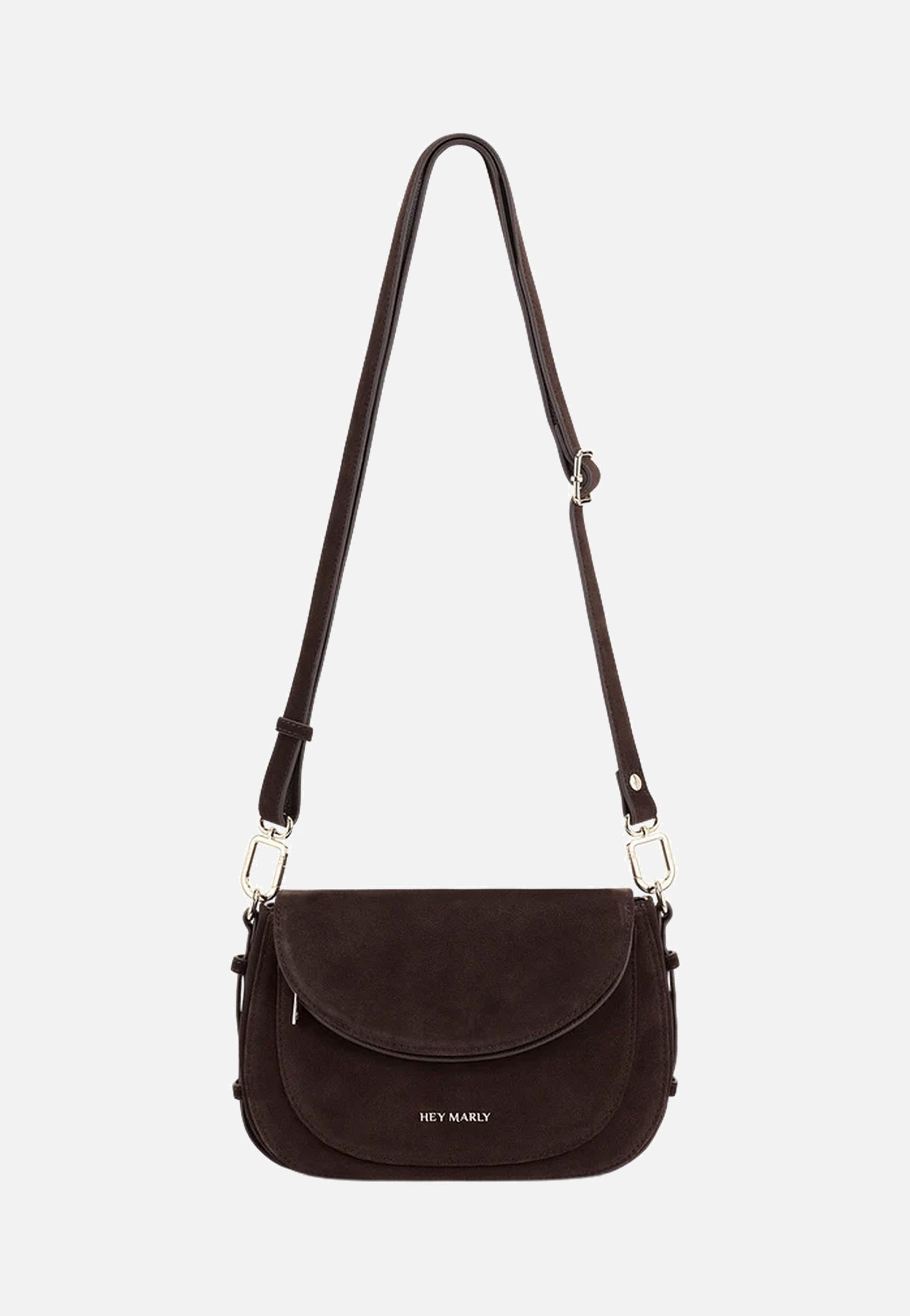 Hey Marly Big Sister Suede Coffee Sac à bandoulière