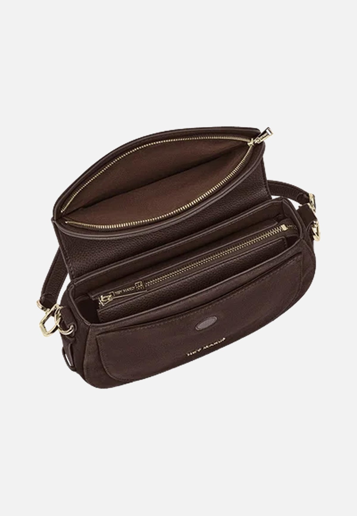 Hey Marly Big Sister Suede Coffee Sac à bandoulière