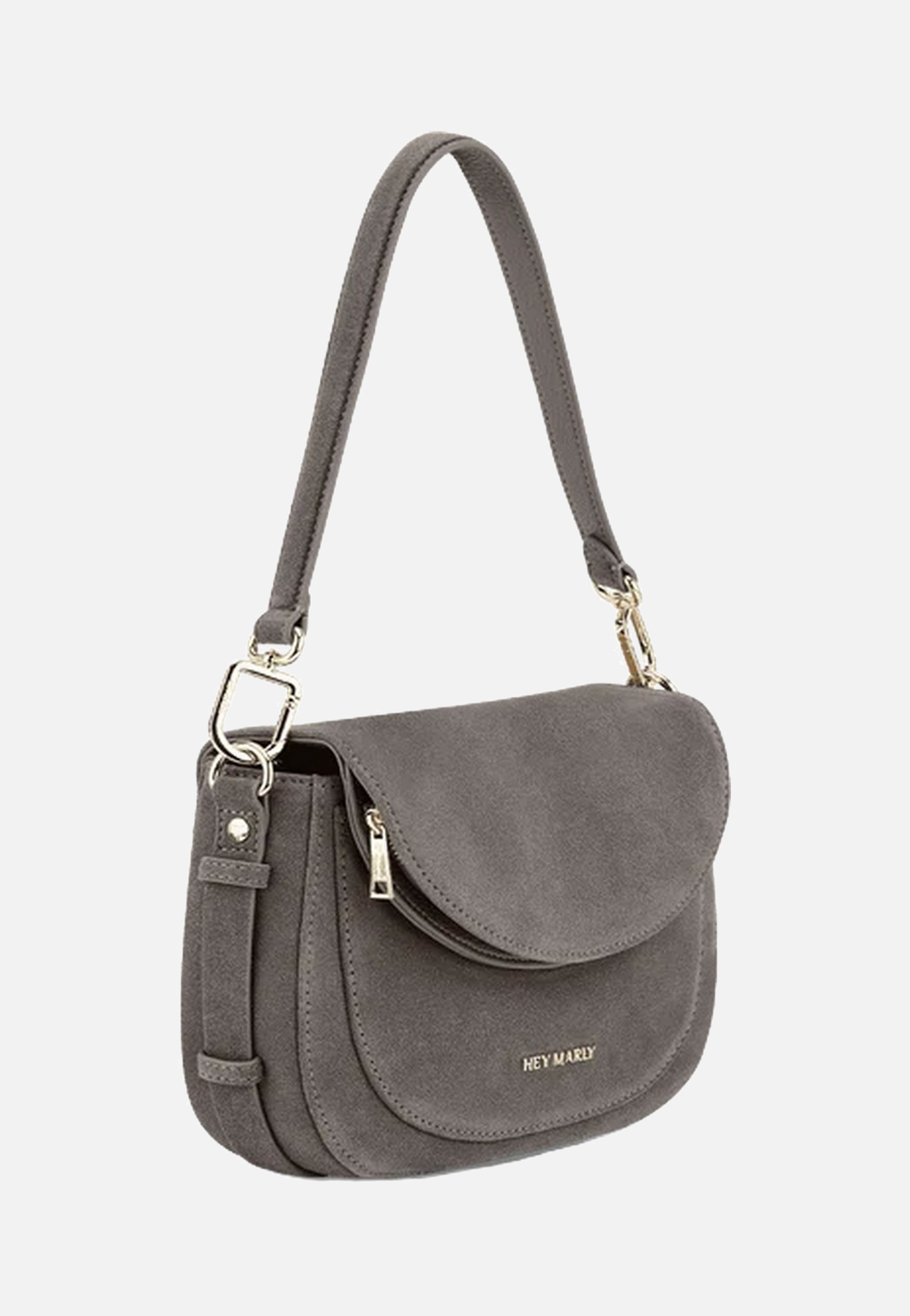 Hey Marly Big Sister Suede Grey Sac à bandoulière