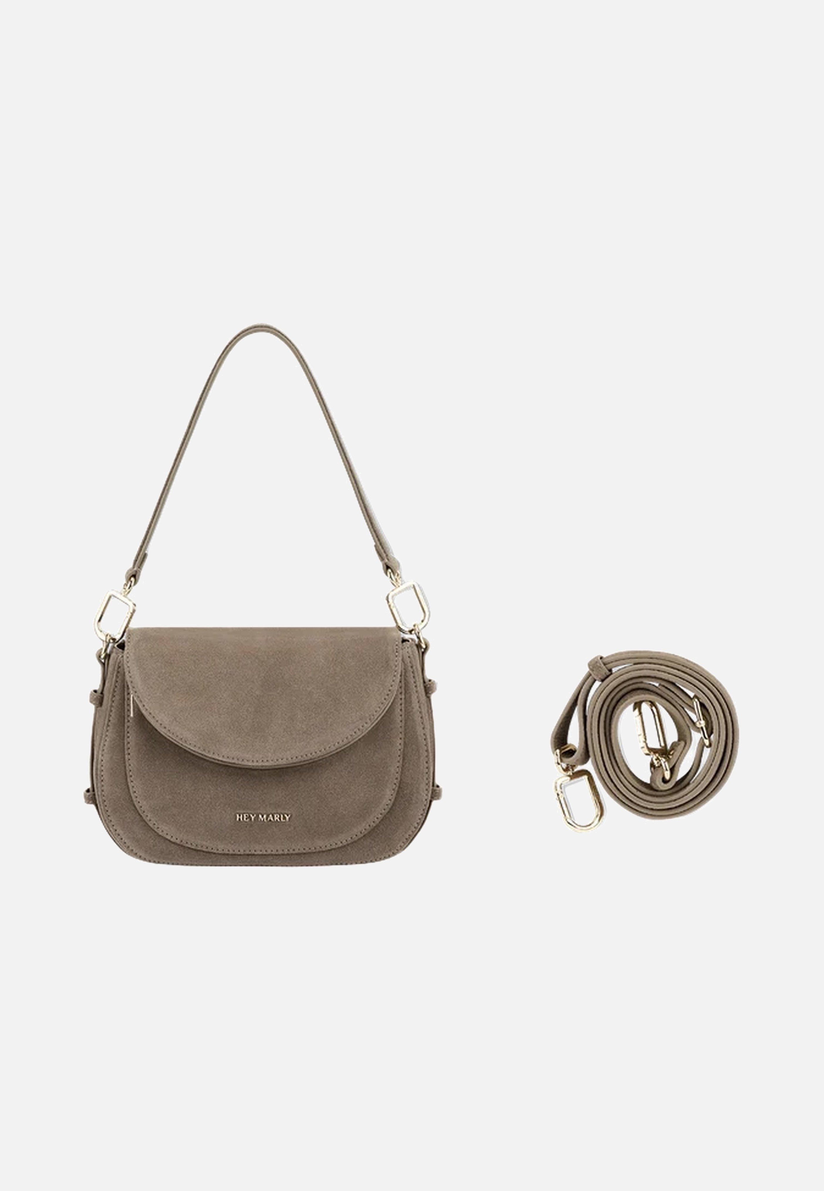 Hey Marly Big Sister Suede Mocha Borsa a tracolla