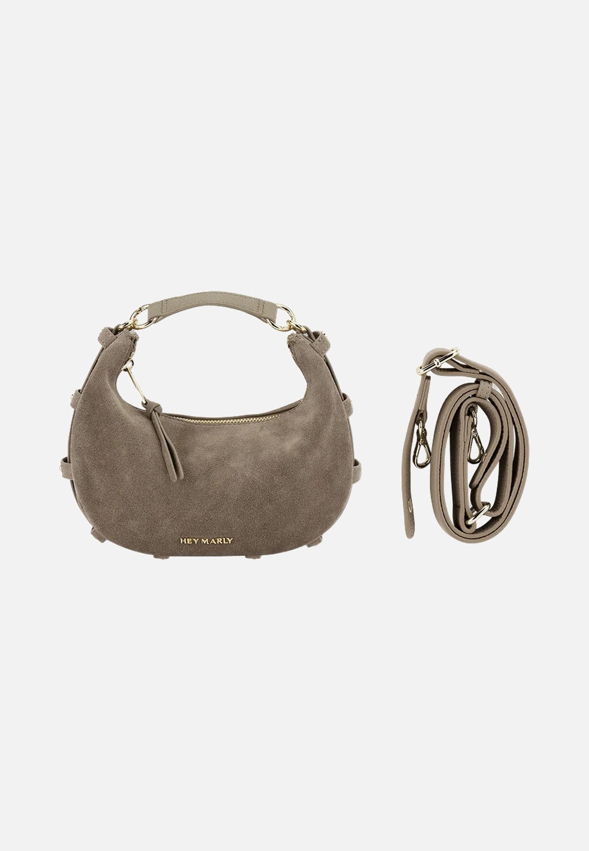 Hey Marly Lifetime Sister Suede S Mocha Borsa a tracolla