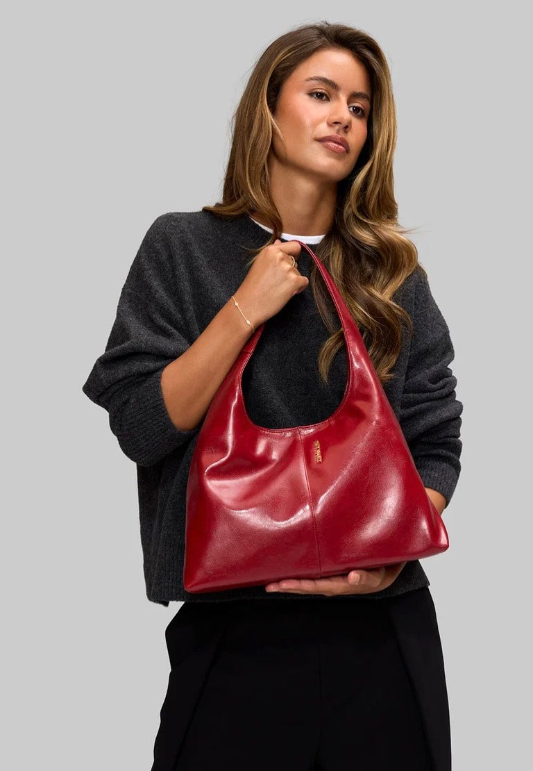 Hey Marly Alltime Lover M Glossy Red Hobo Bag
