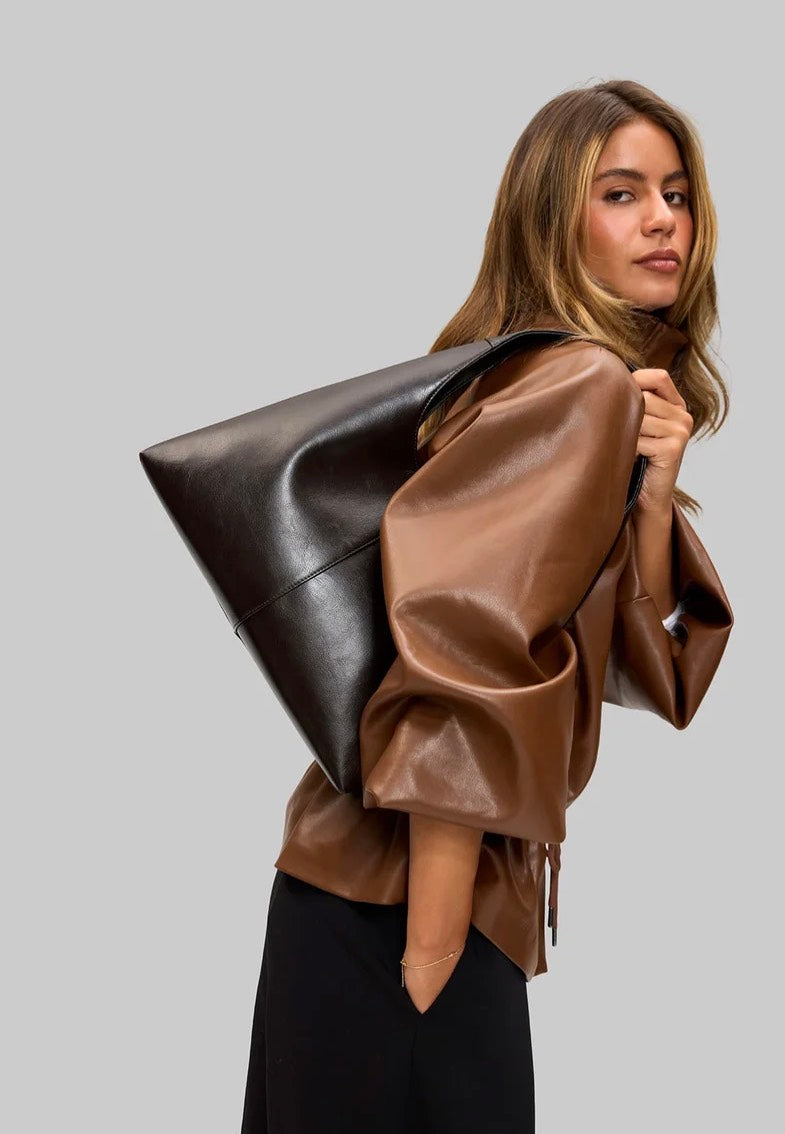 Hey Marly Alltime Lover M Glossy Coffee Borsa Hobo
