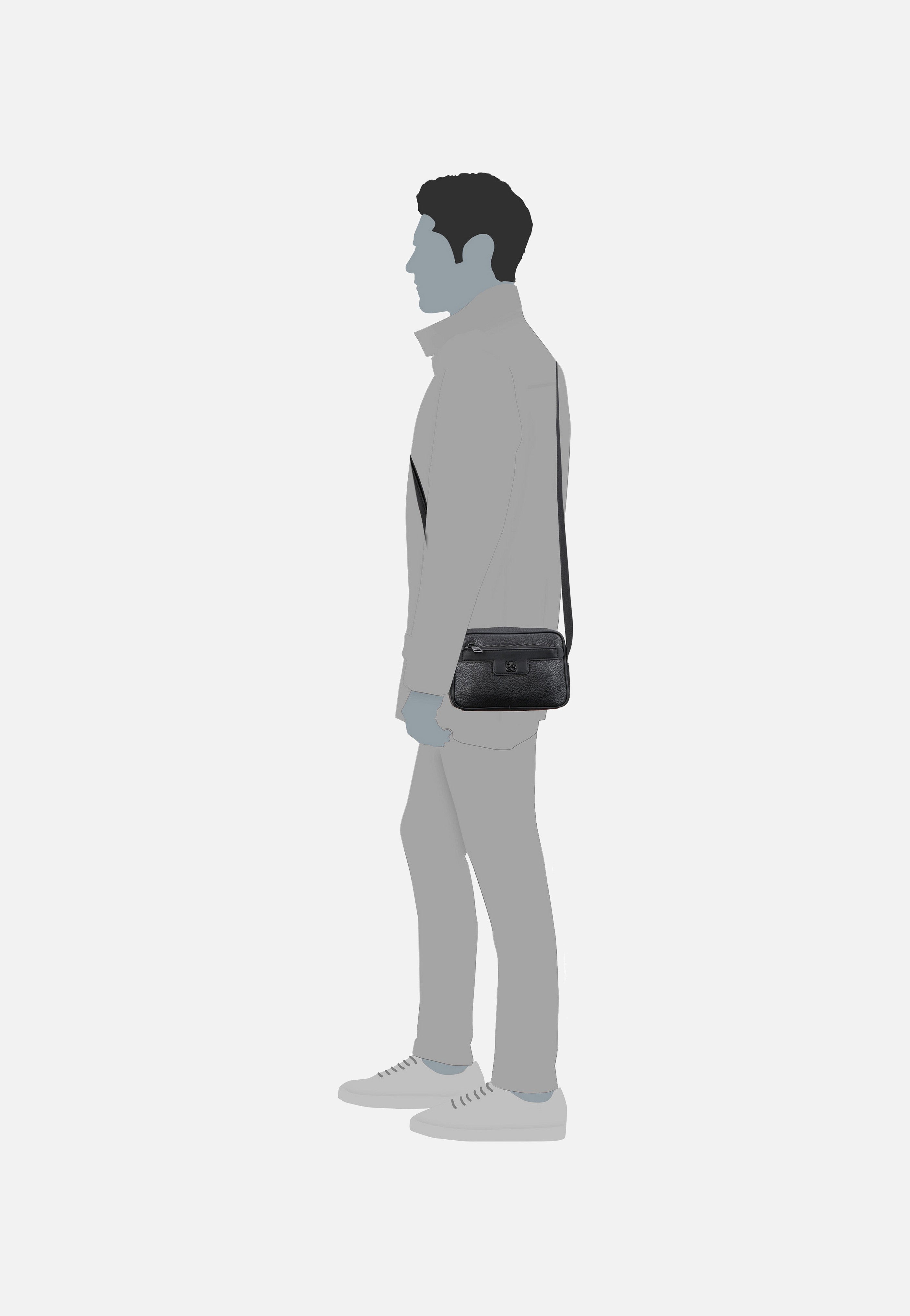 HUGO - Nesh R Cross 50529482 Black - Shoulder Bag | Men-Image
