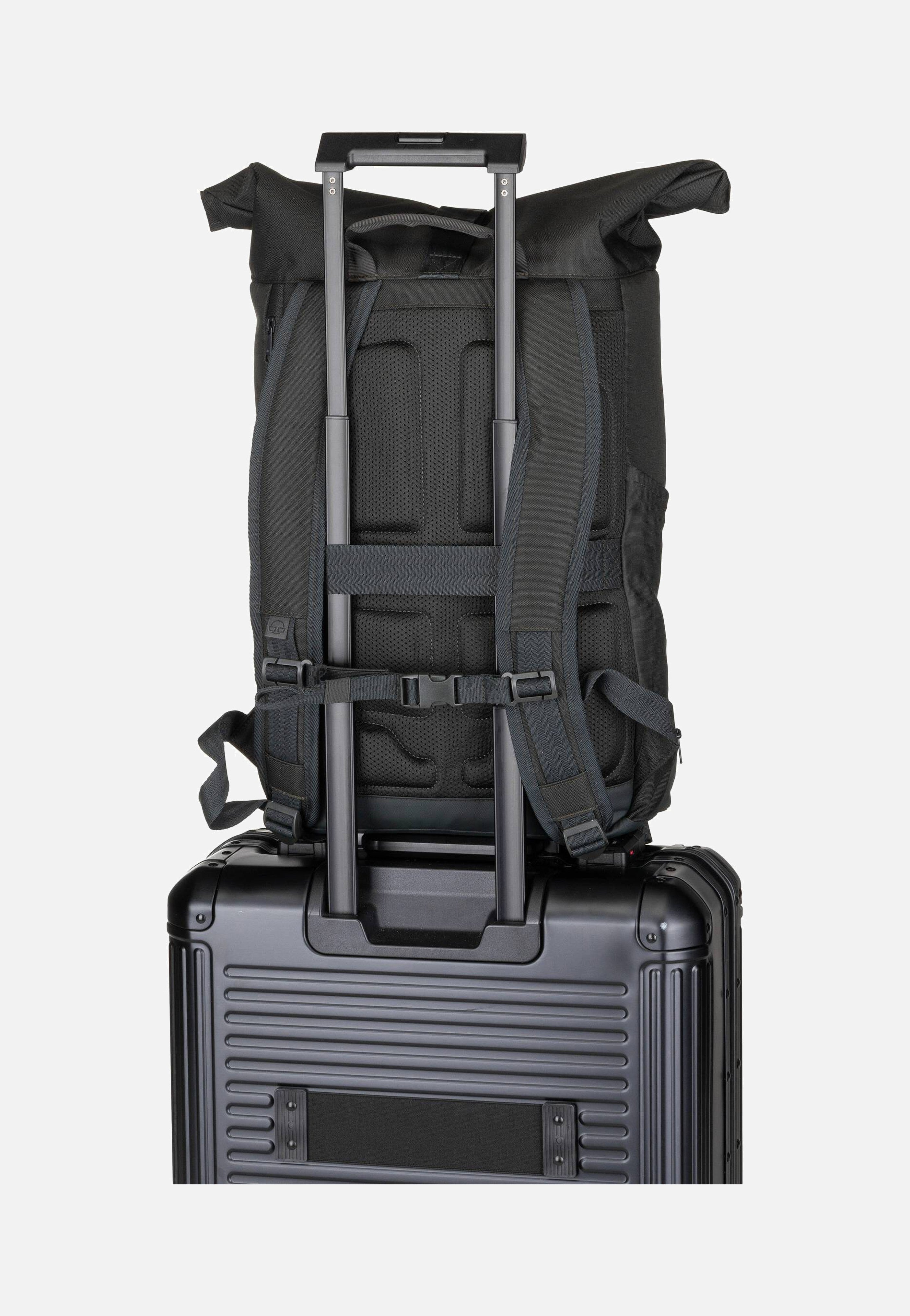 Johnny Urban - Allen Large Dark Olive - Rolltop Backpack | Neutral-Image