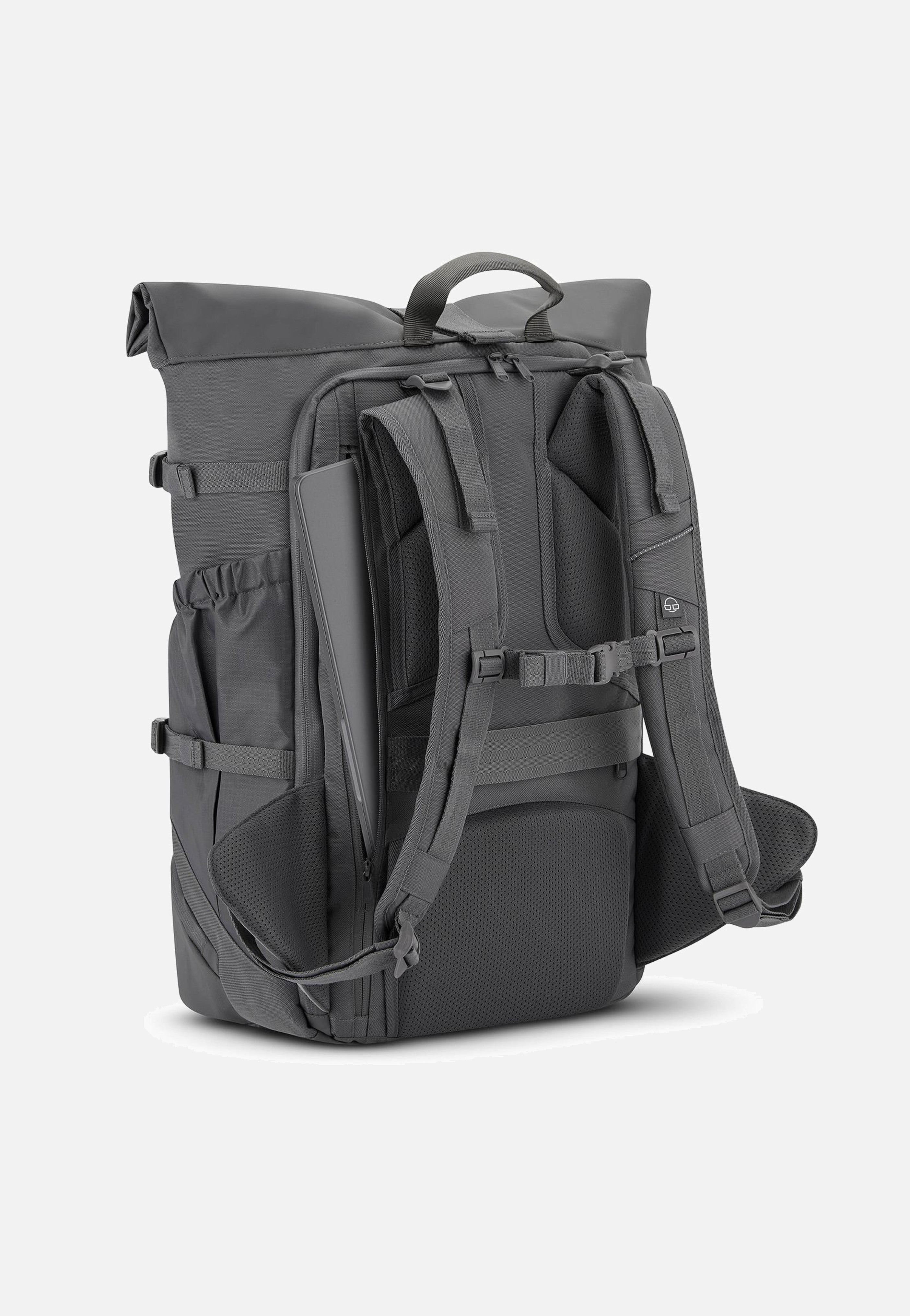Johnny Urban Allen Large Travel Dunkelgrau Rolltop Backpack