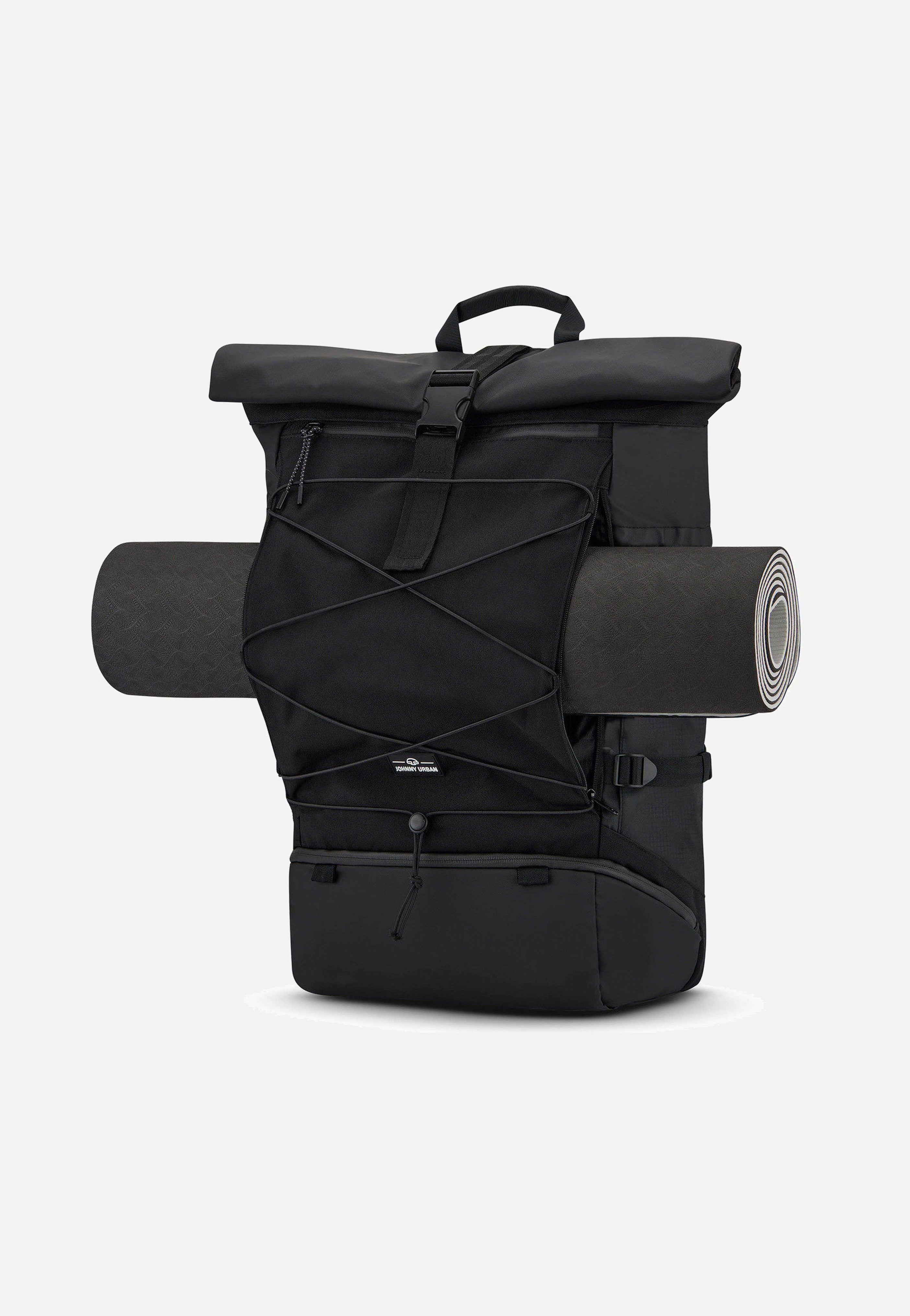 Johnny Urban Allen XL Travel Schwarz Rolltop Backpack