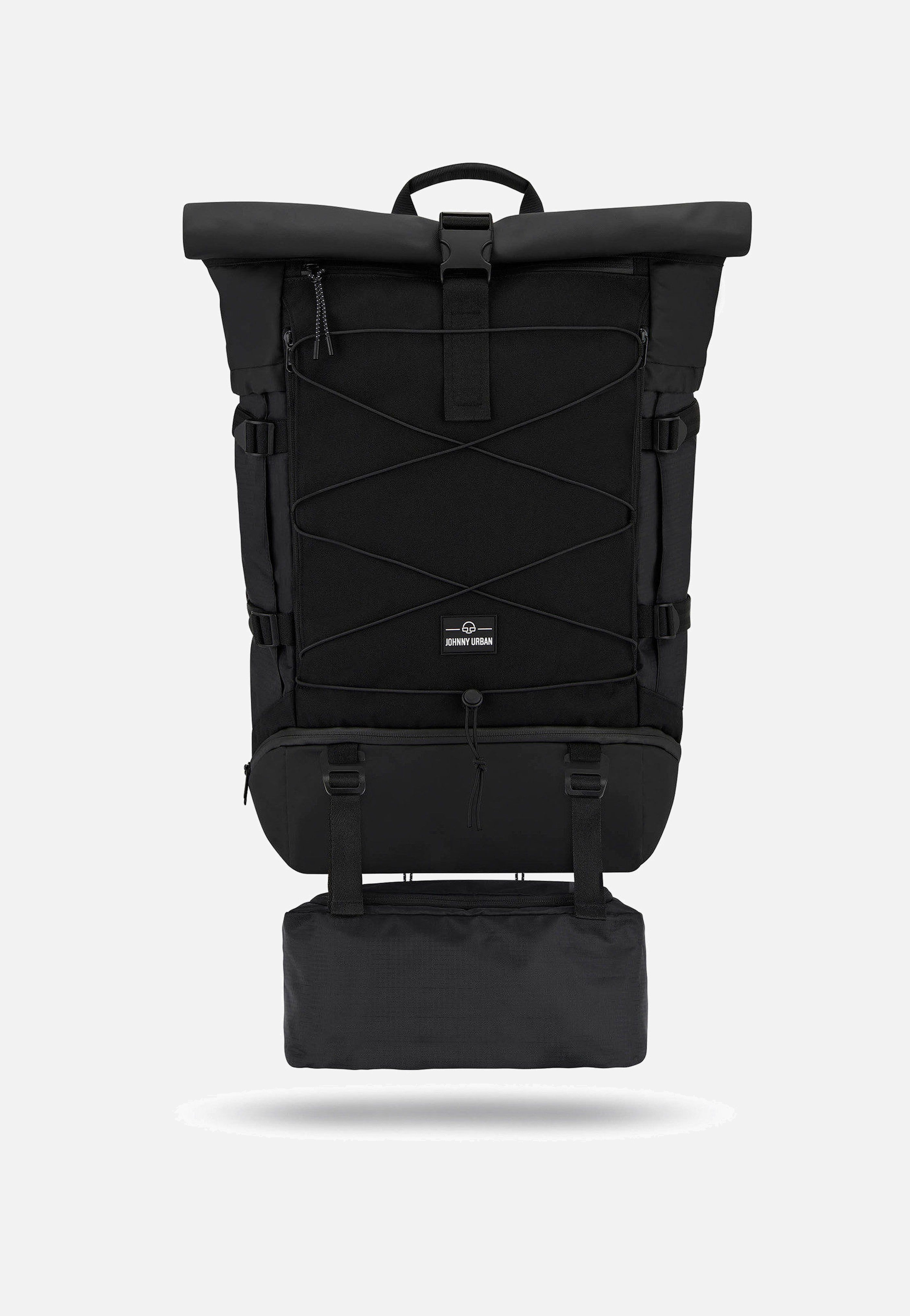 Johnny Urban Allen XL Travel Schwarz Rolltop Backpack