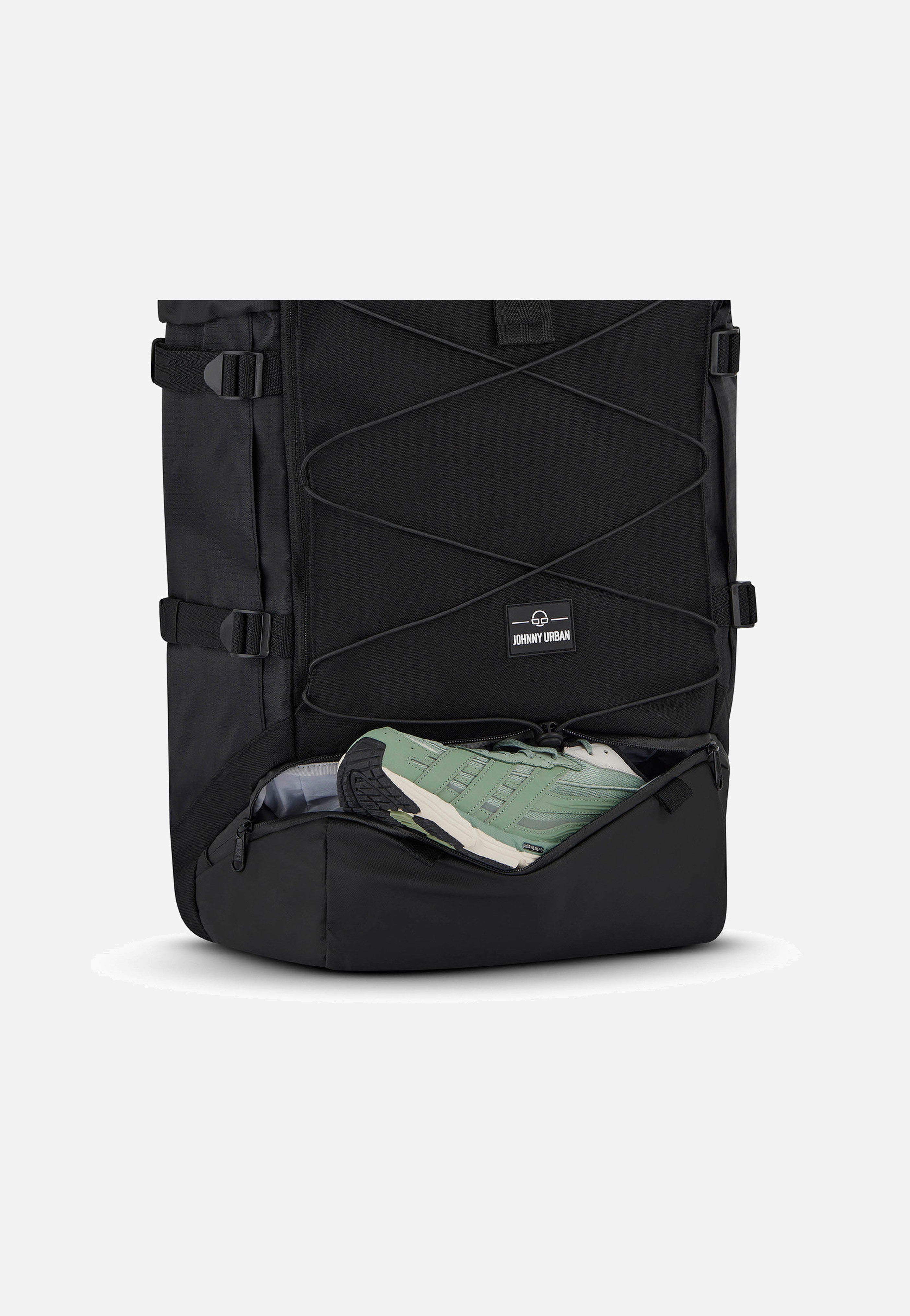 Johnny Urban Allen XL Travel Schwarz Rolltop Backpack