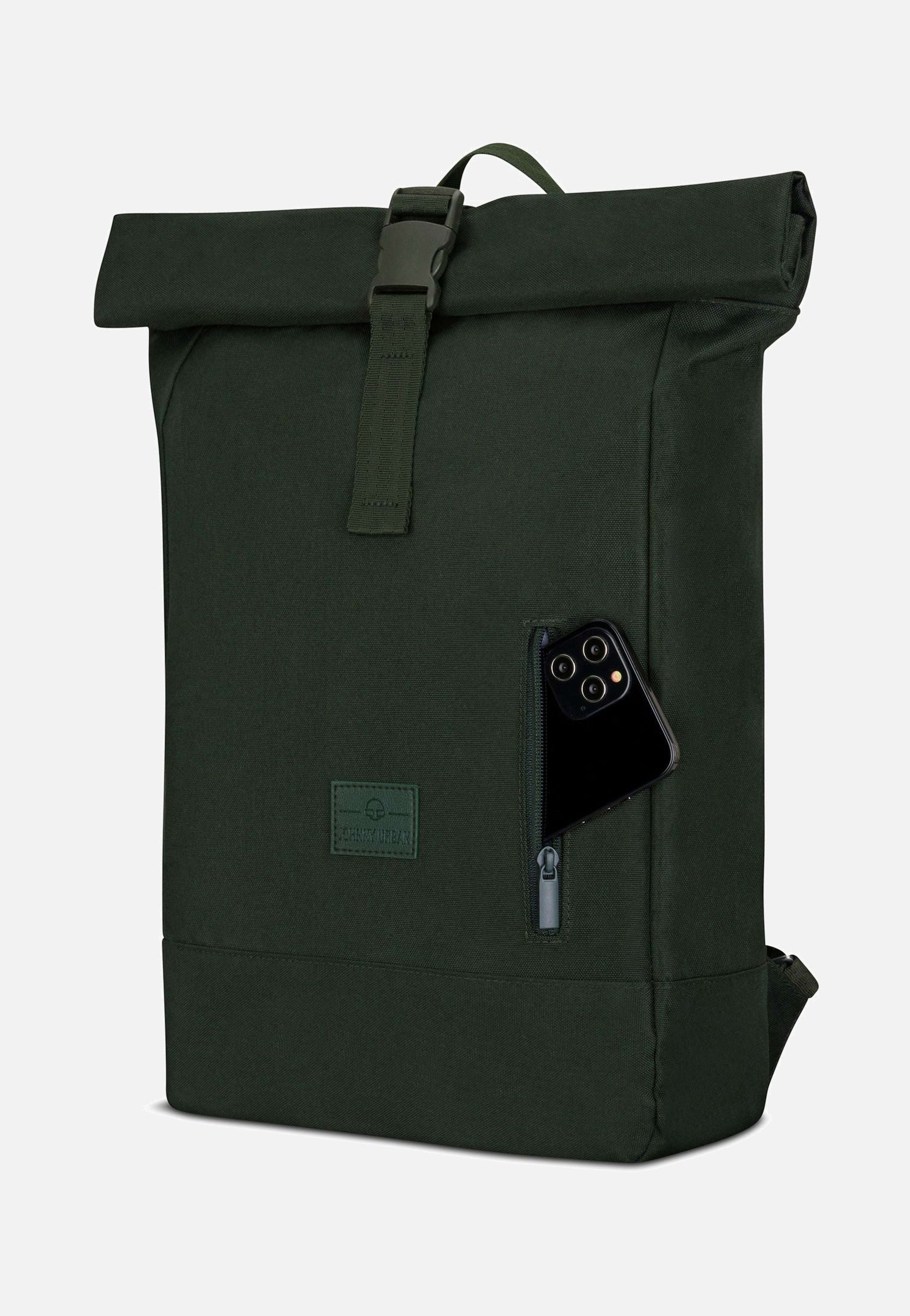 Johnny Urban - Robin Medium Dunkelgrün - Rolltop Backpack | Neutral-Image
