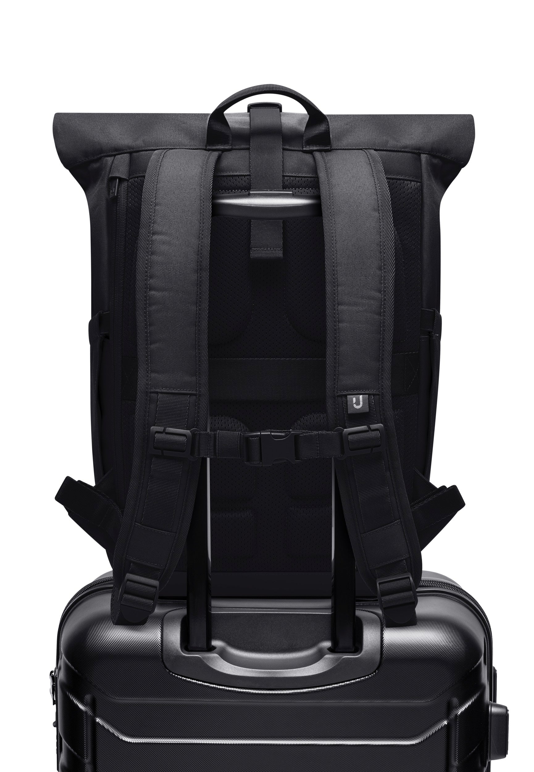 Johnny Urban Allen Medium Schwarz Rolltop Backpack