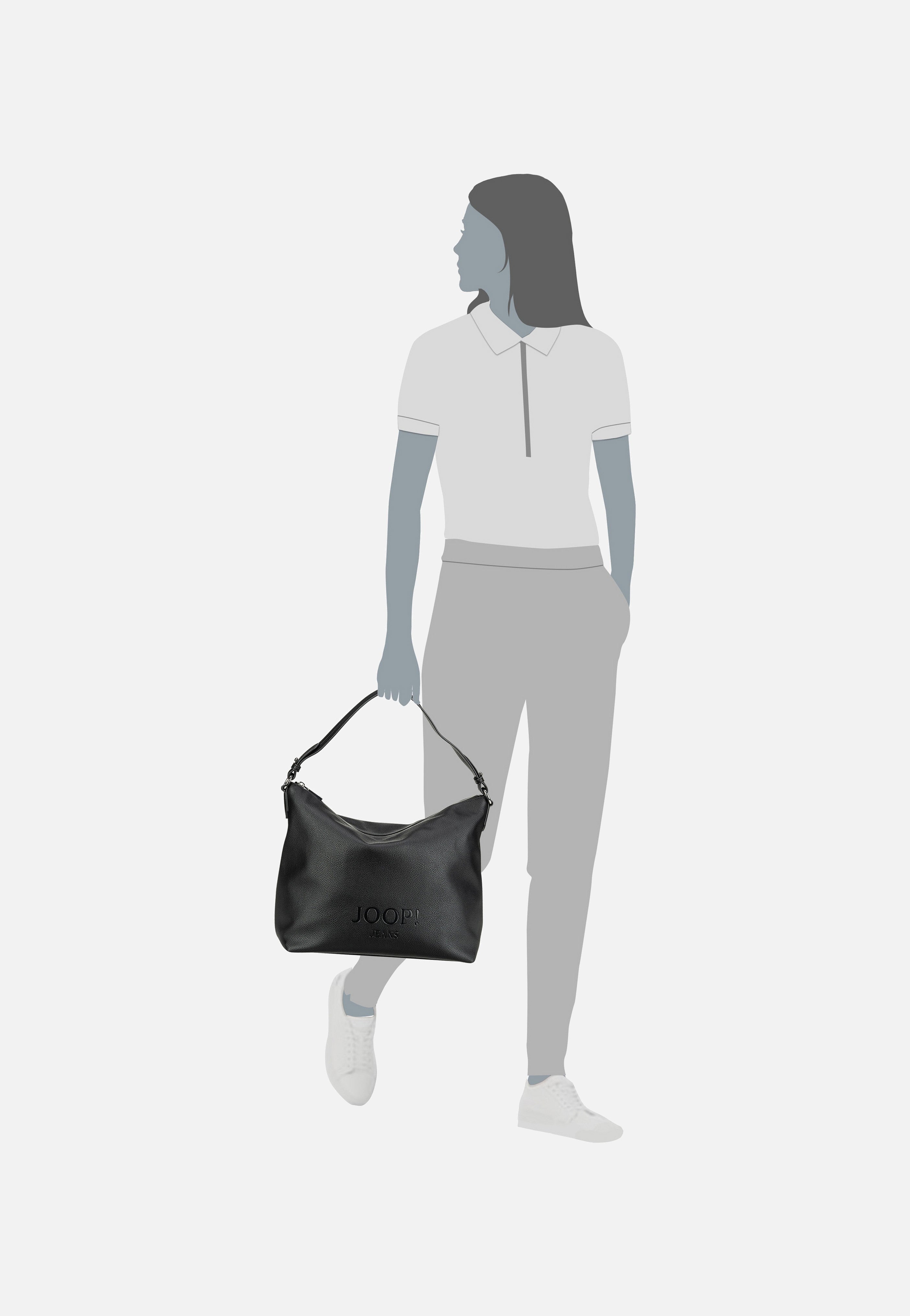 Joop - Lettera 1.0 Dalia Hobo LHZ Black - Hobo Bag | Women-Image