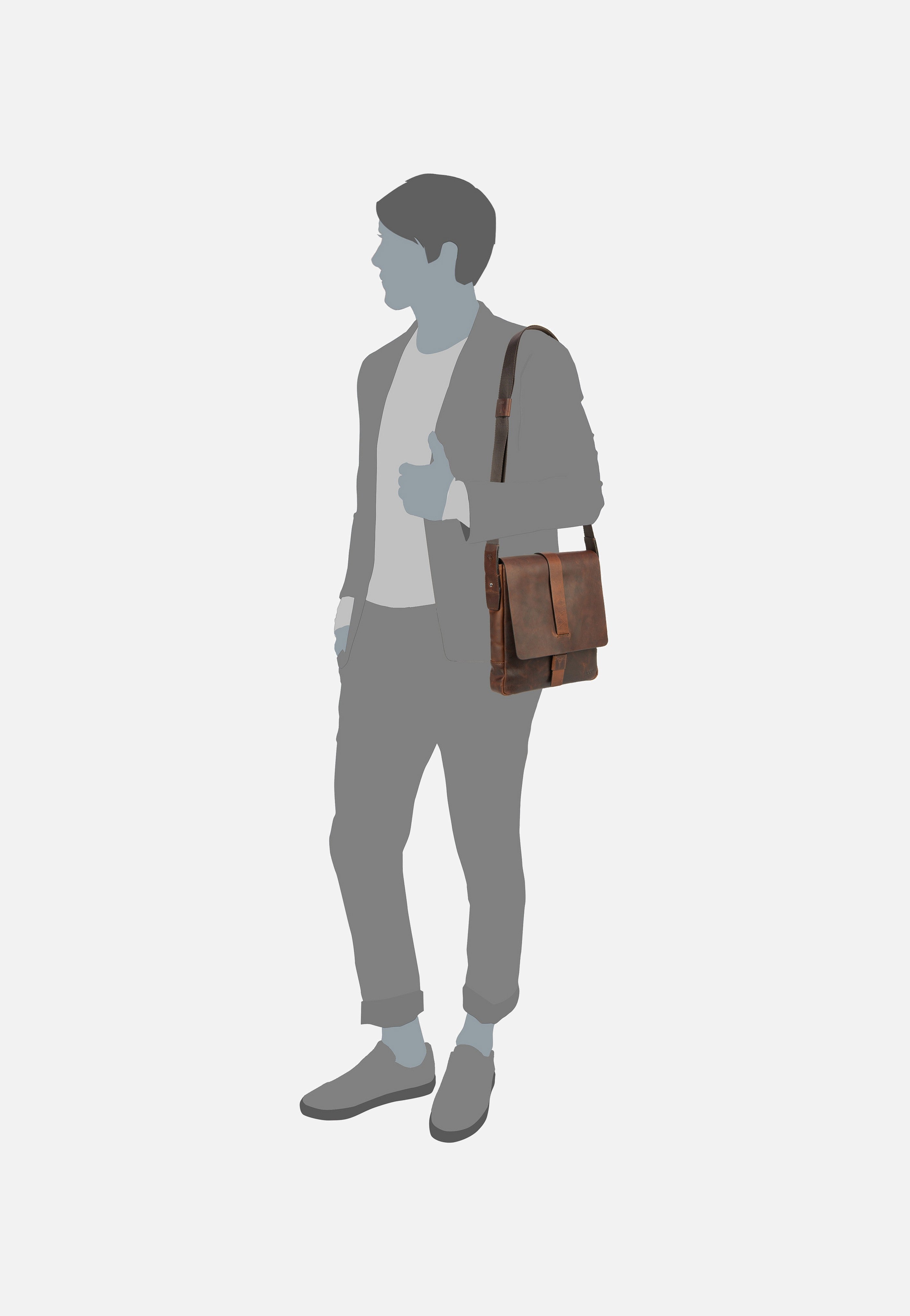 Joop - Loreto Paris XSVF Dark Brown - Crossbody Bag | Men-Image