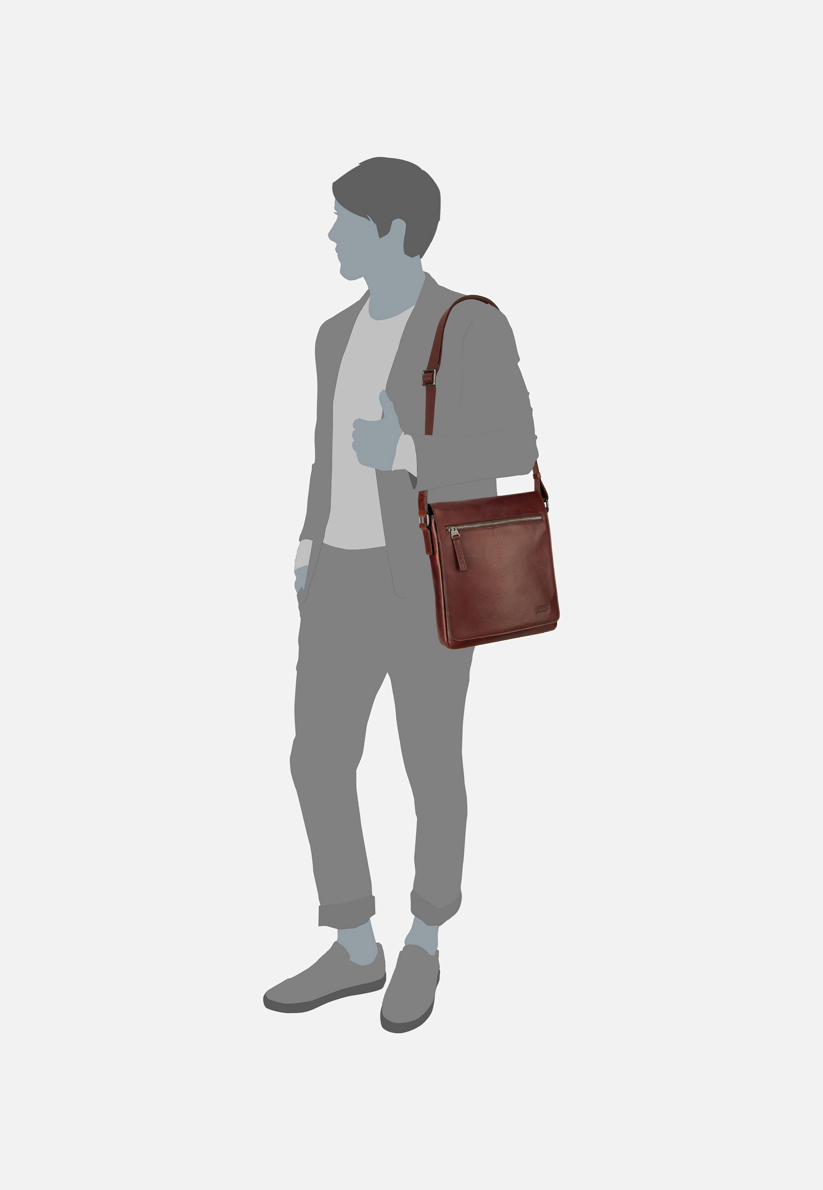 Jost Lund L 6741 Braun Crossbody Bag
