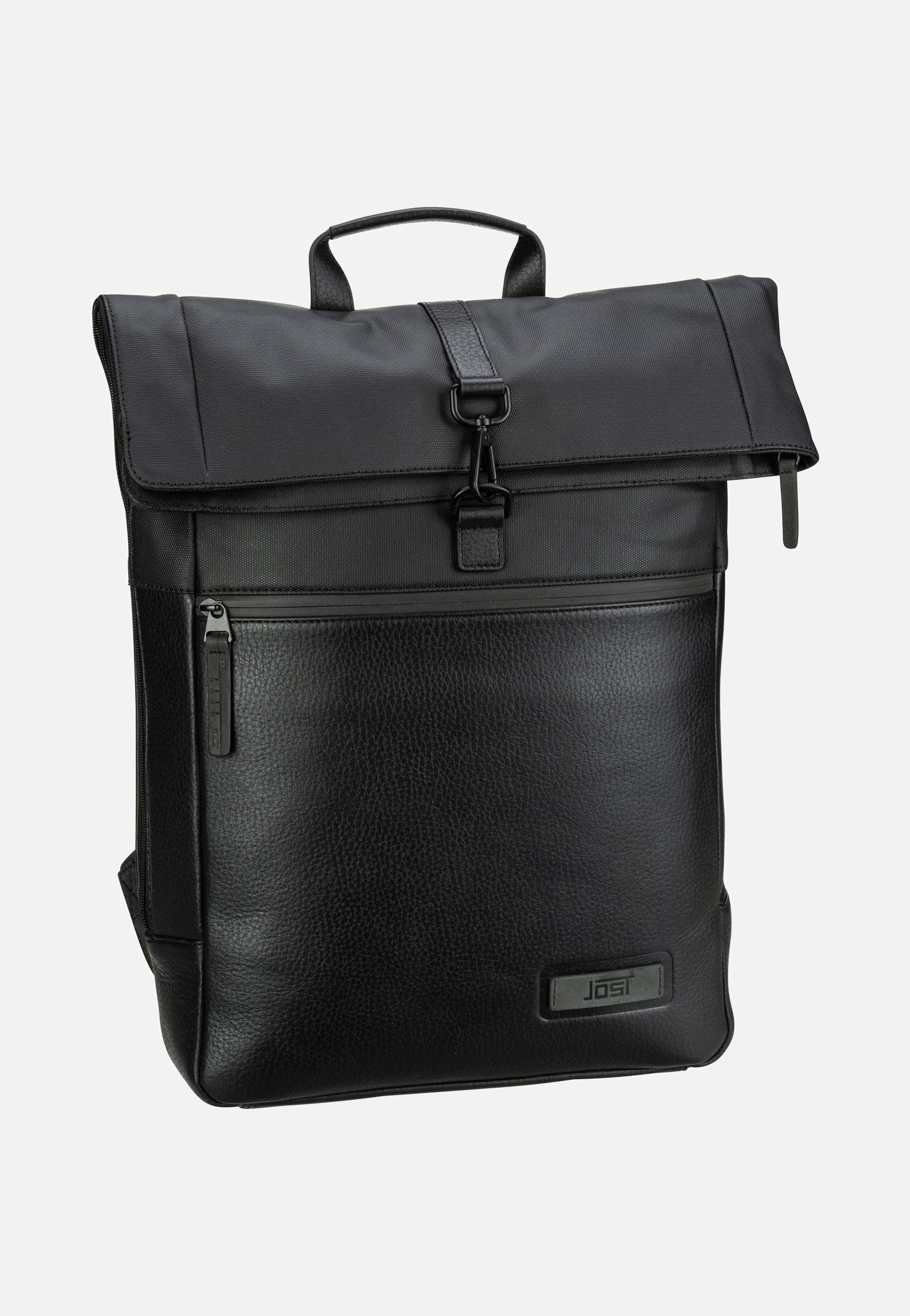 Jost - Stockholm Courier Black - Rolltop Backpack | Men-Image