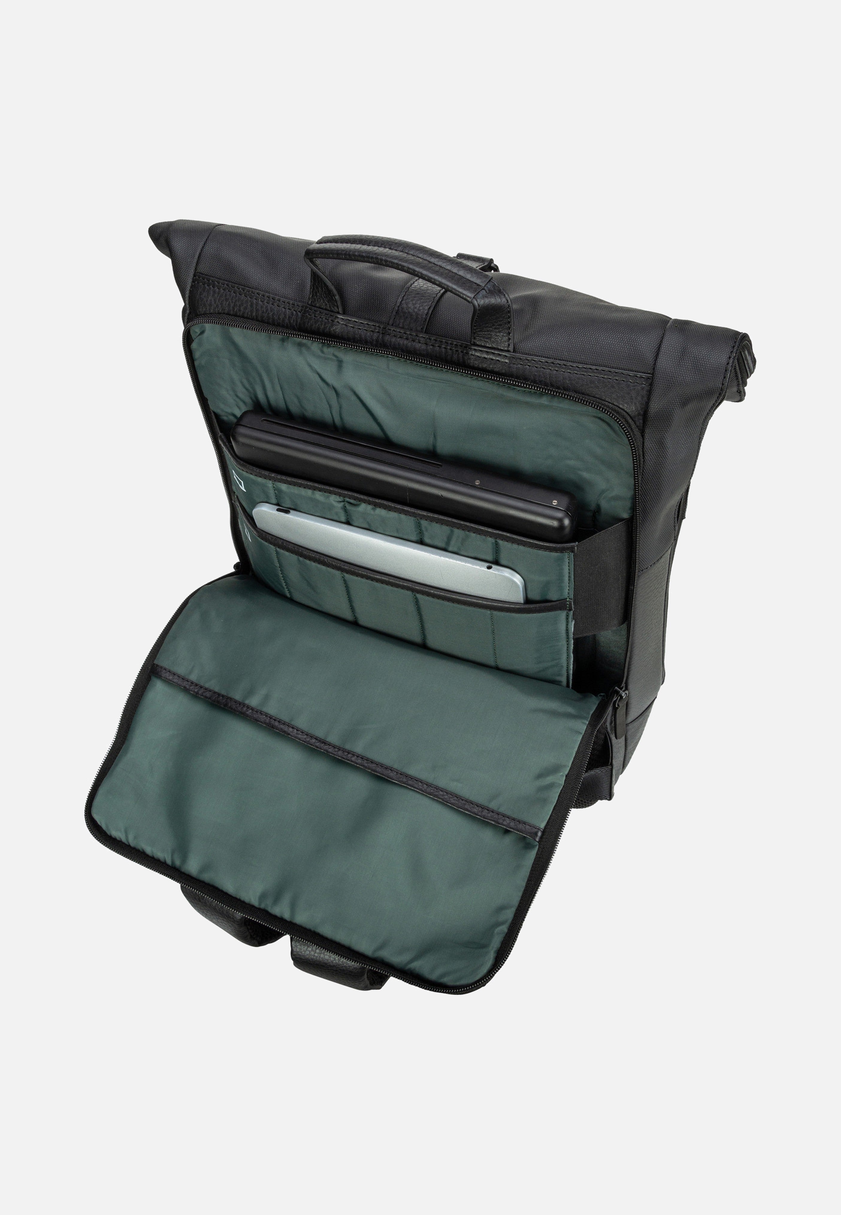 Jost - Stockholm Courier Black - Rolltop Backpack | Men-Image