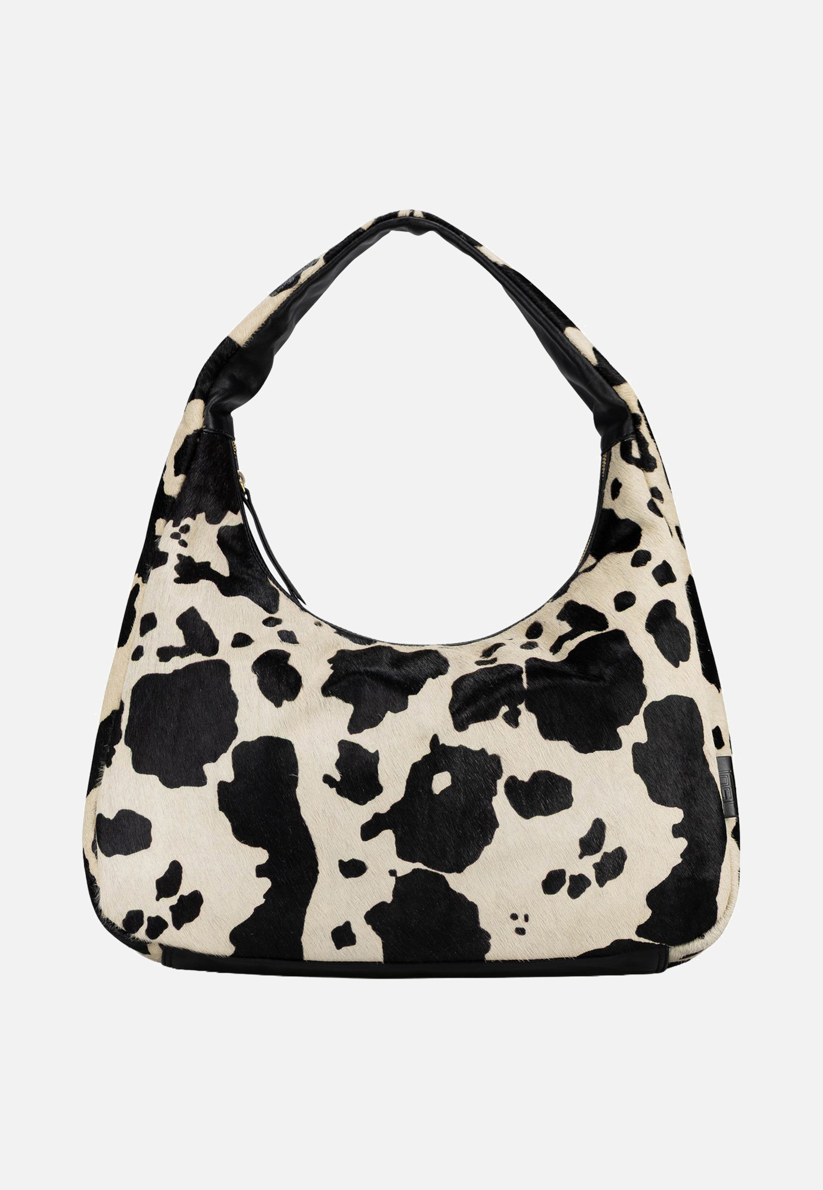 Jost Furry Cow Hobo Bag L 3123 Black - Hobo Bag | Sakoi