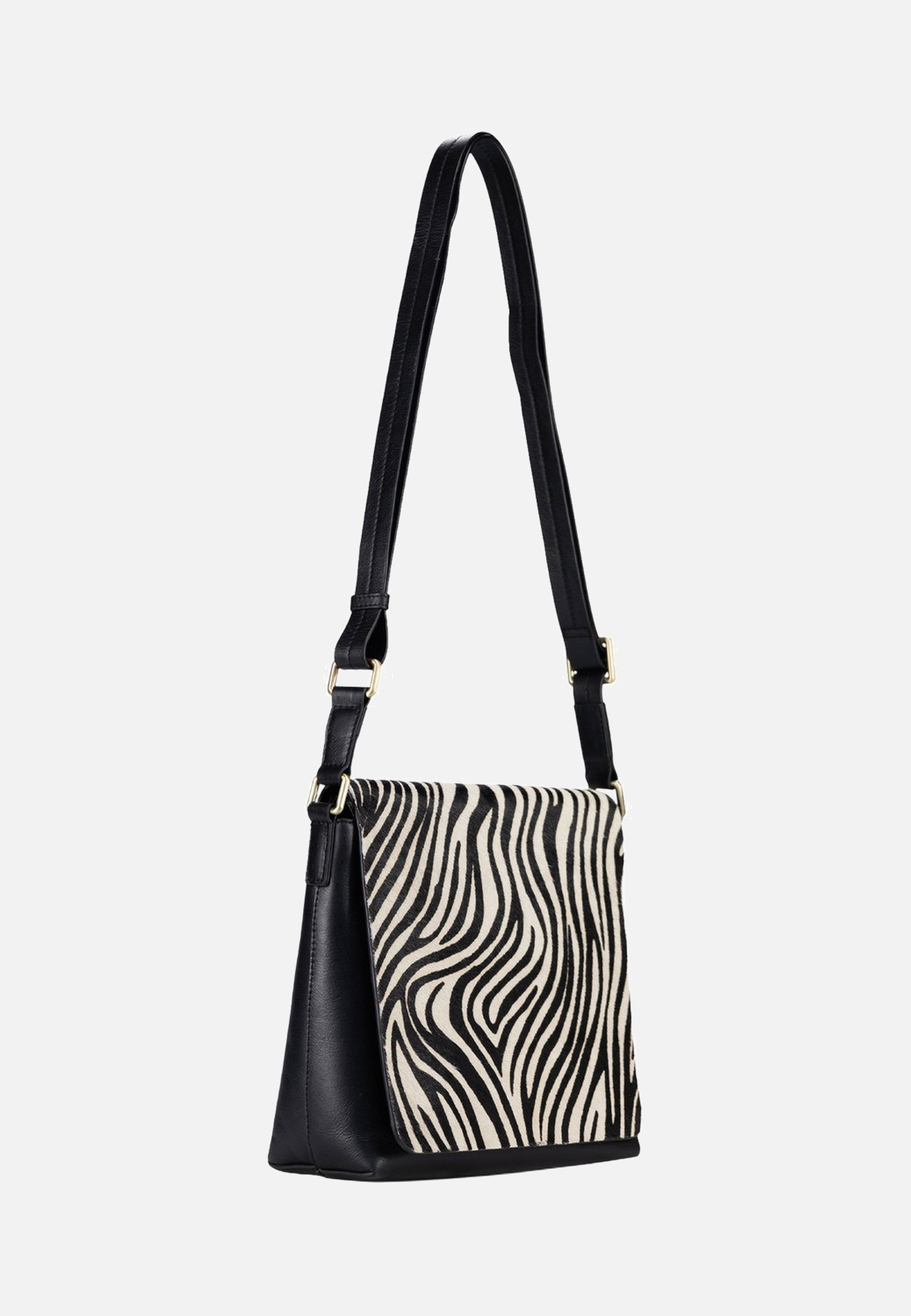 Jost Furry Zebra Shoulder Bag M 3115 Zebra Crossbody Bag