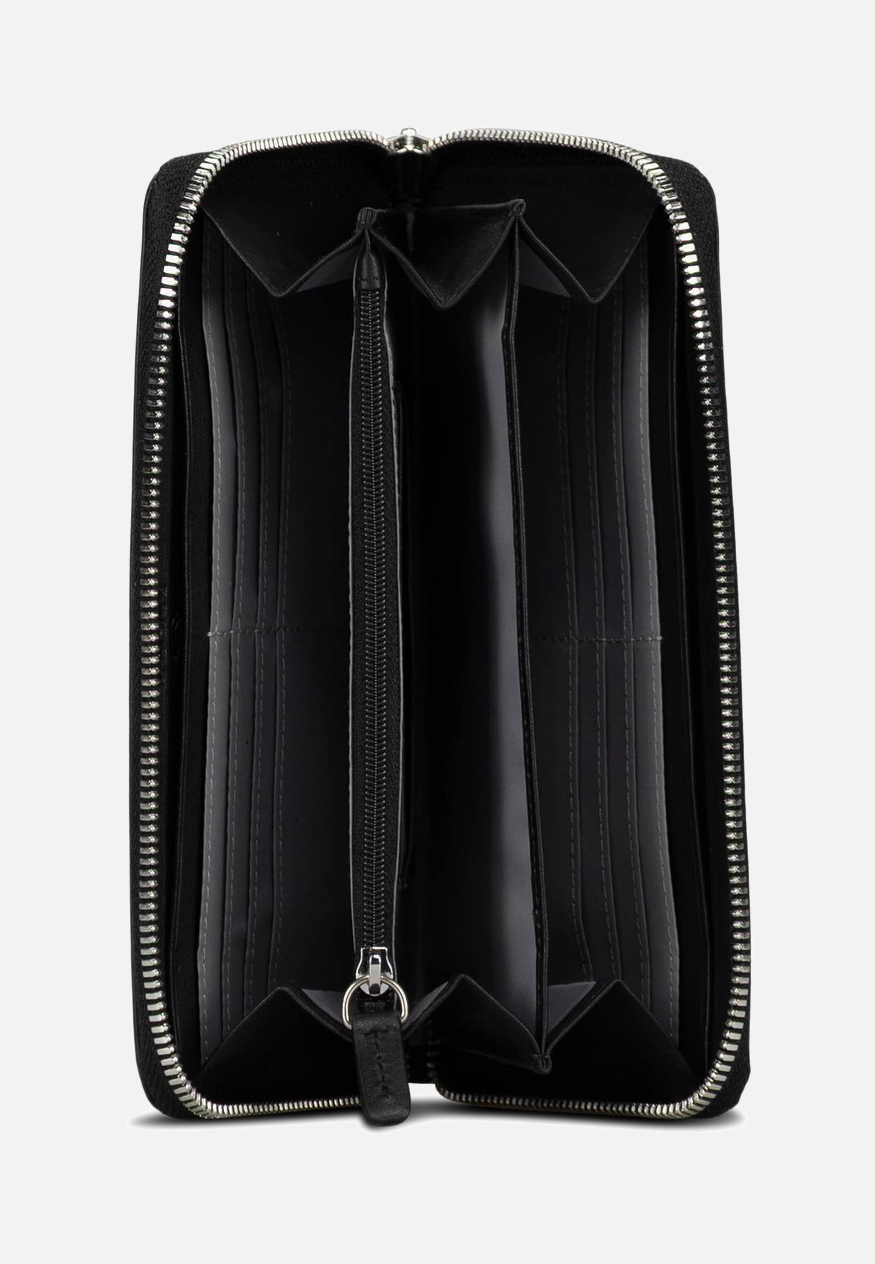 Jost Odense Zip 6330 Large Black Wallet