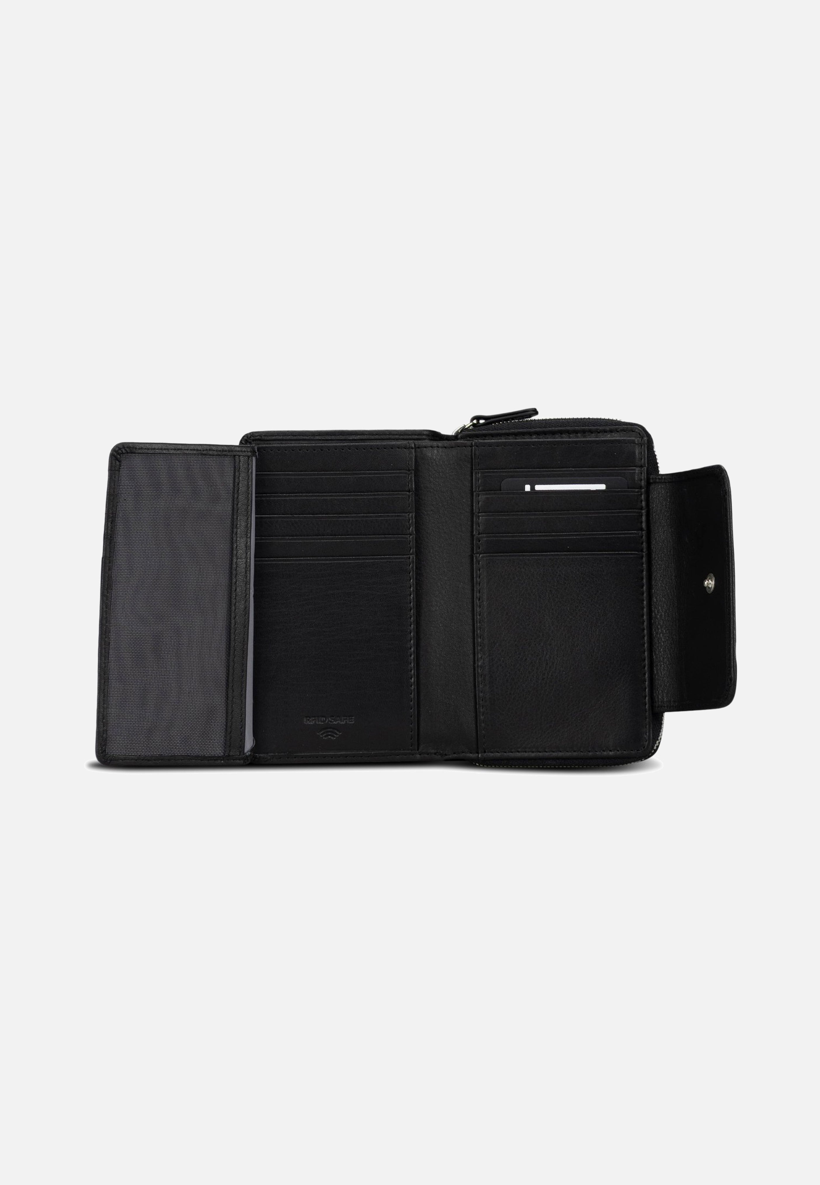 Jost Odense Zip 6331 Medium Black Wallet