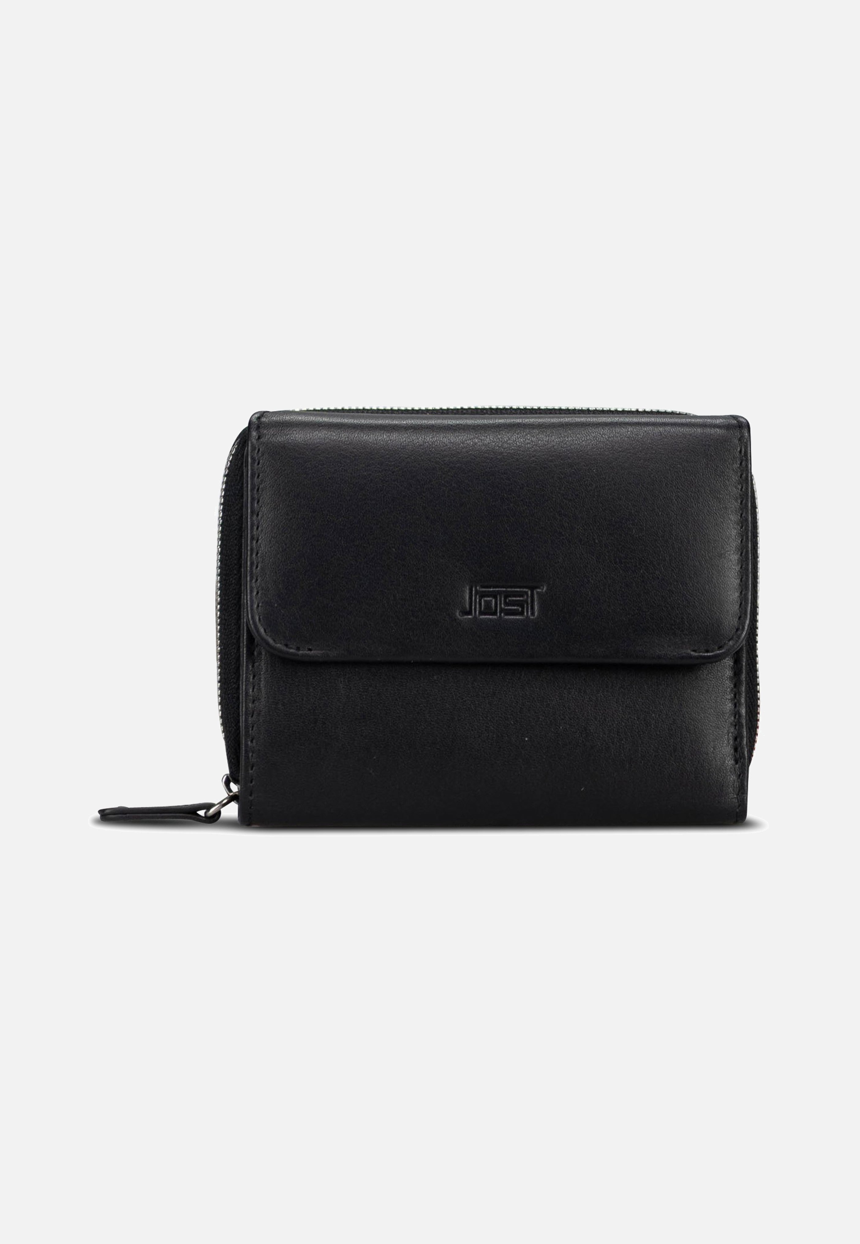 Jost Odense Zip 6332 Medium Black Wallet