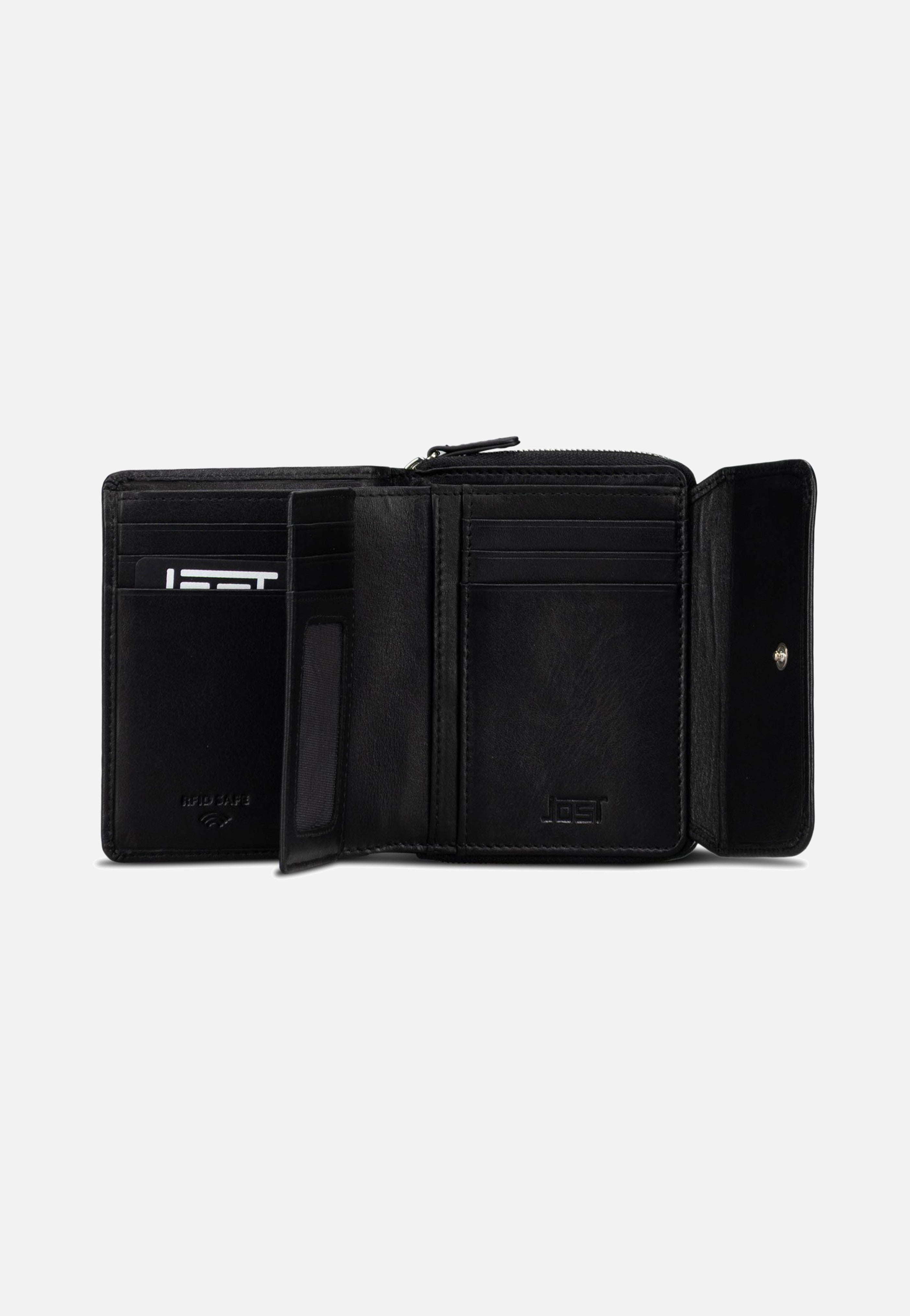 Jost Odense Zip 6332 Medium Black Wallet
