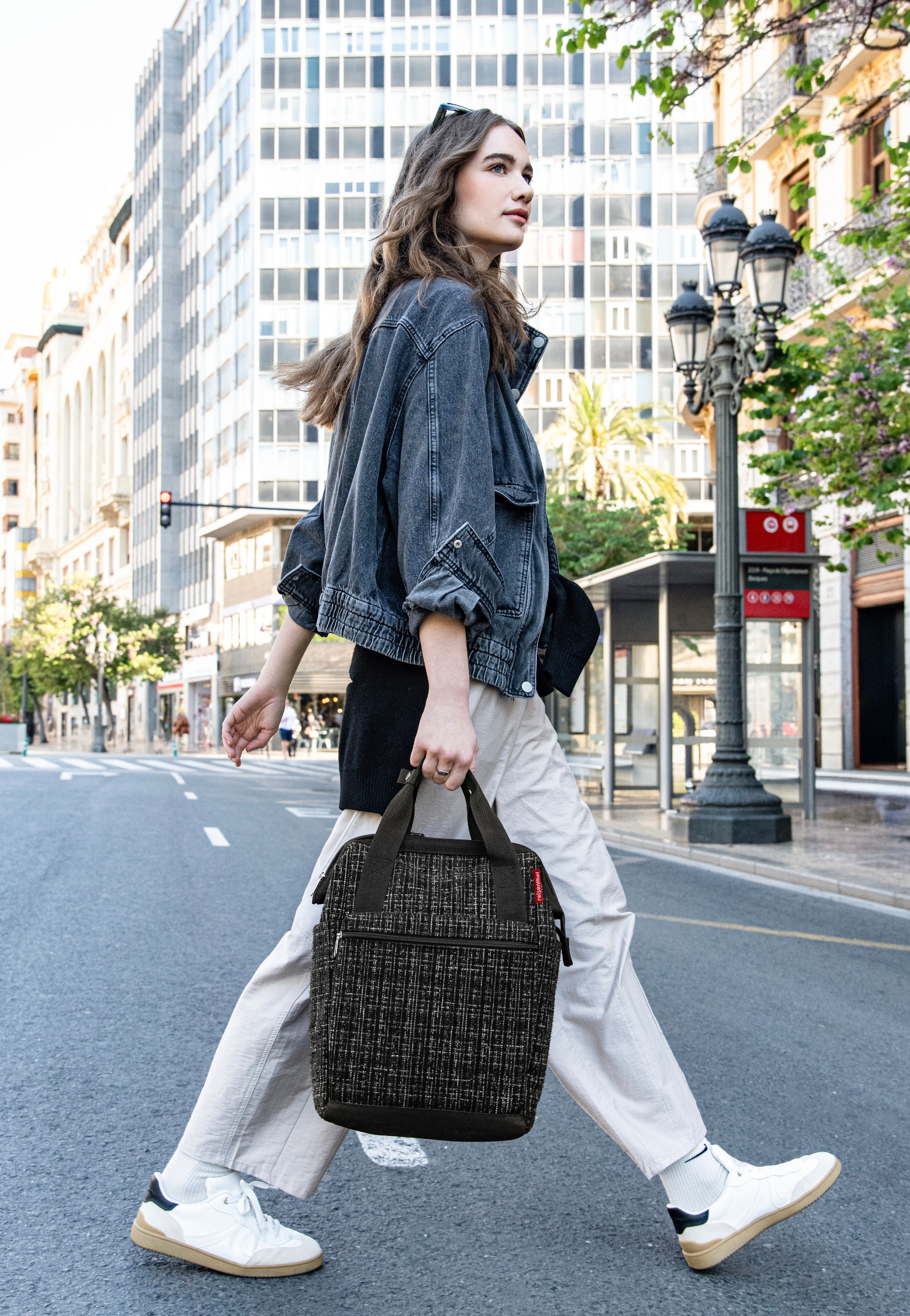 reisenthel Allrounder R Bouclé Black Backpack