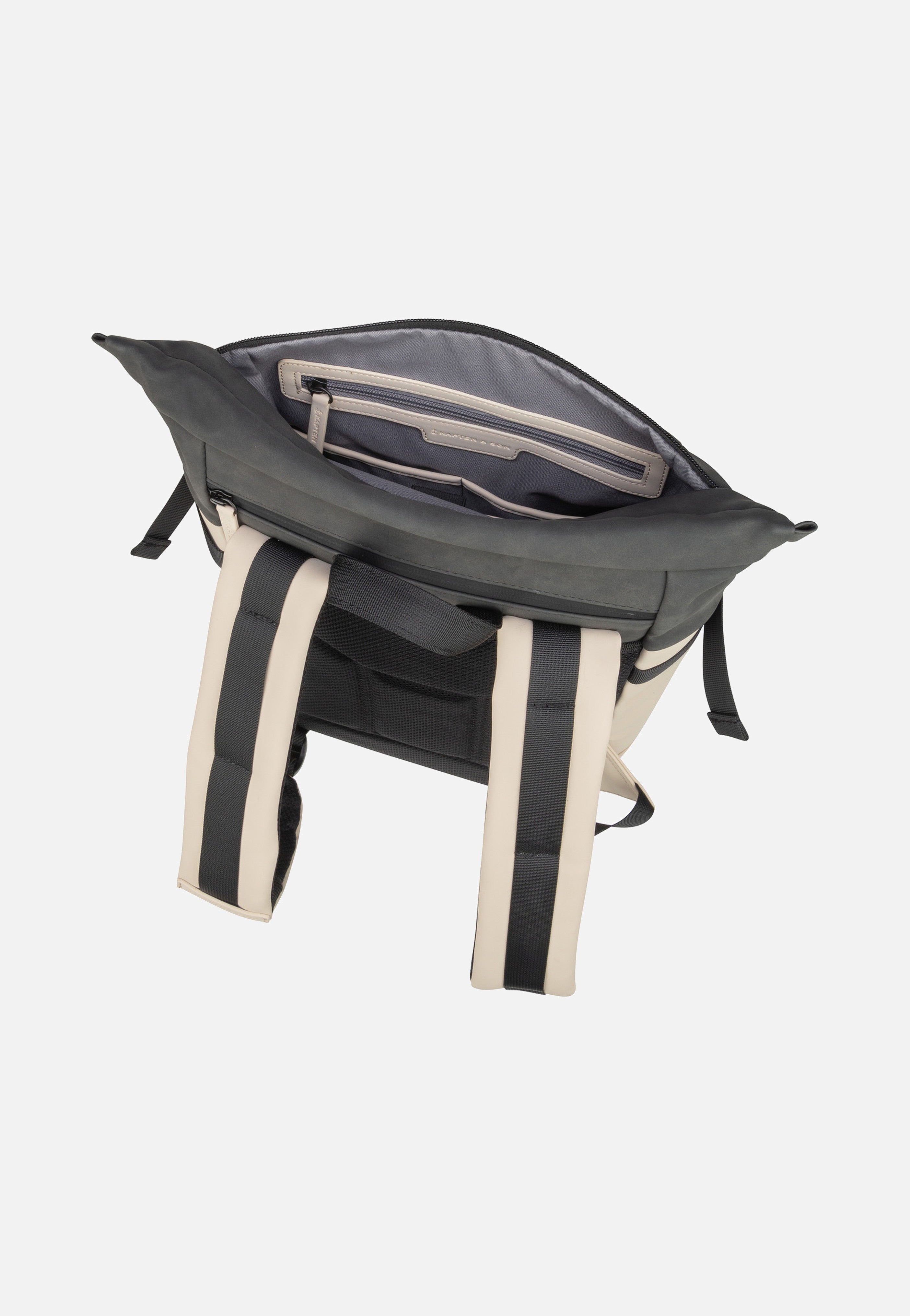 Kapten & Son Aarhus Cream Black Backpack