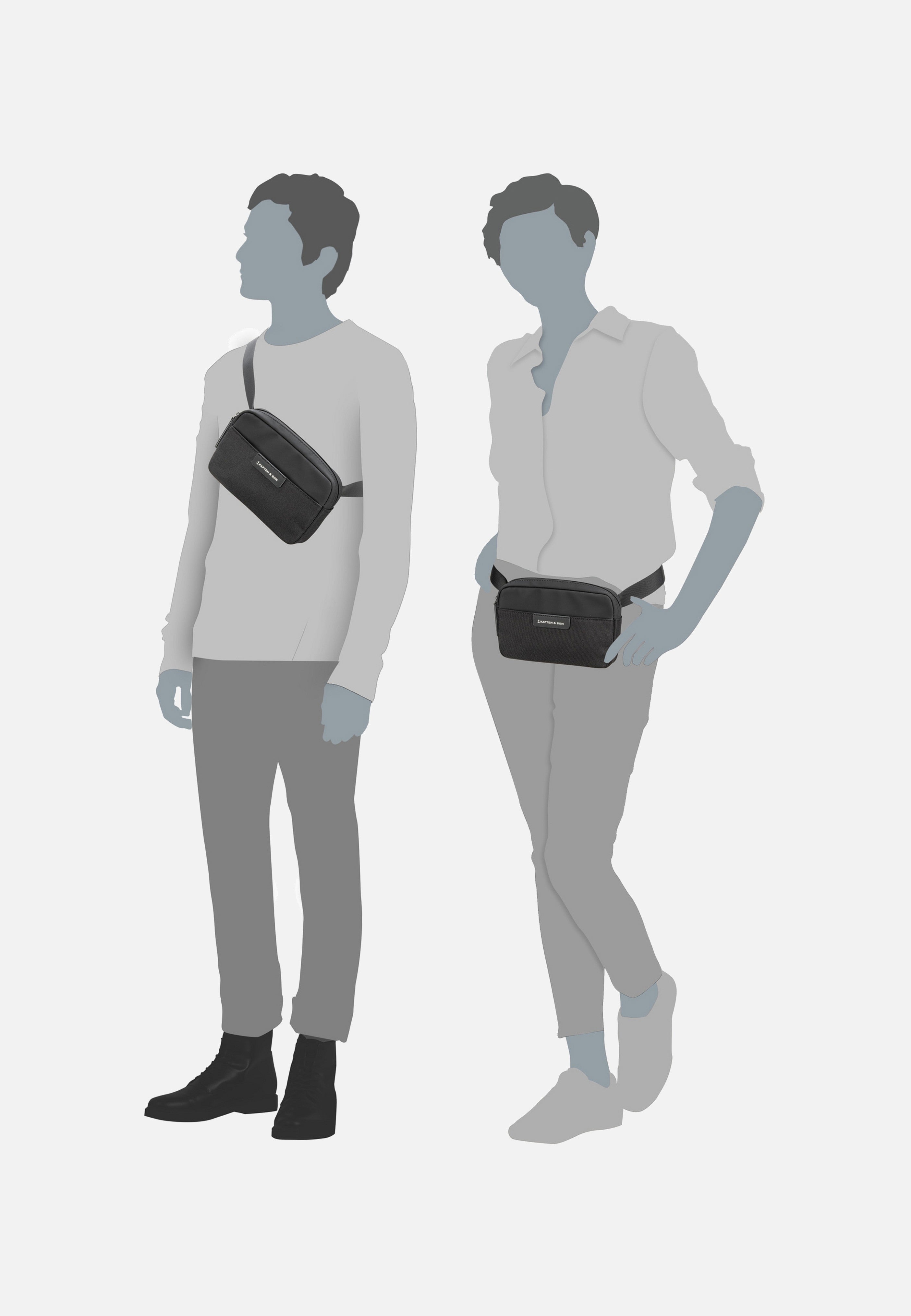 Kapten & Son Bergen CB All Black Fanny Pack