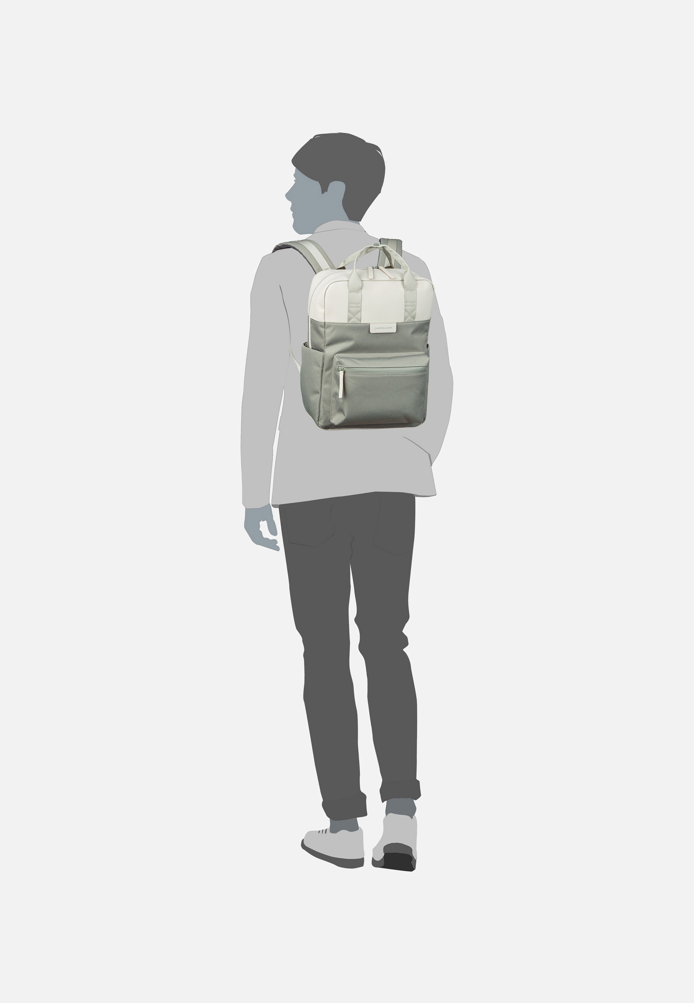 Kapten & Son - Bergen Pro Diaper BP Muted Sage - Backpack | Neutral-Image