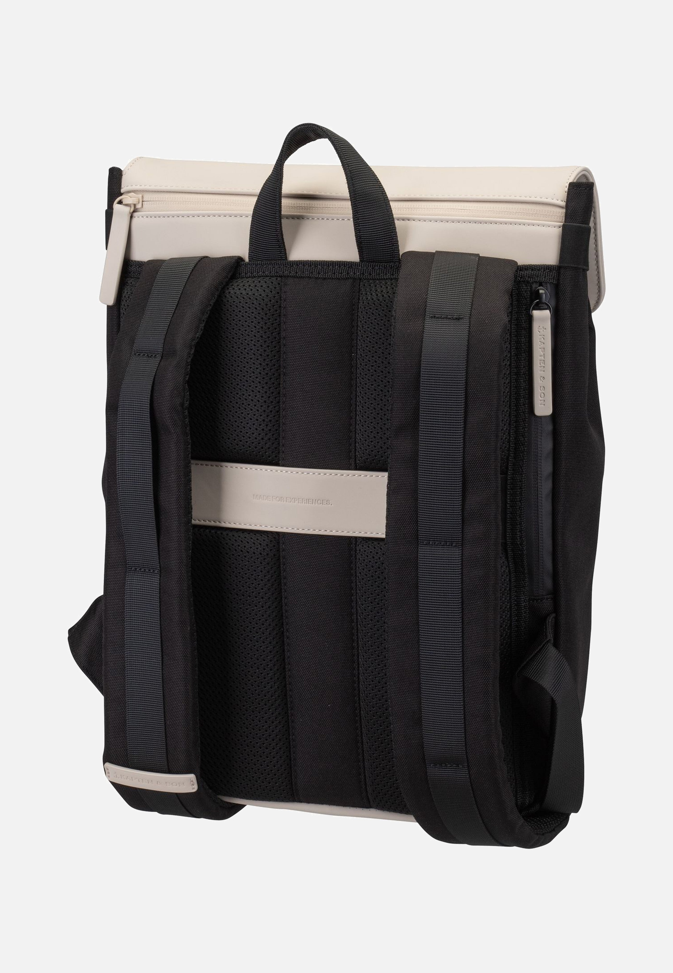 Kapten & Son Fyn Cream Black Backpack