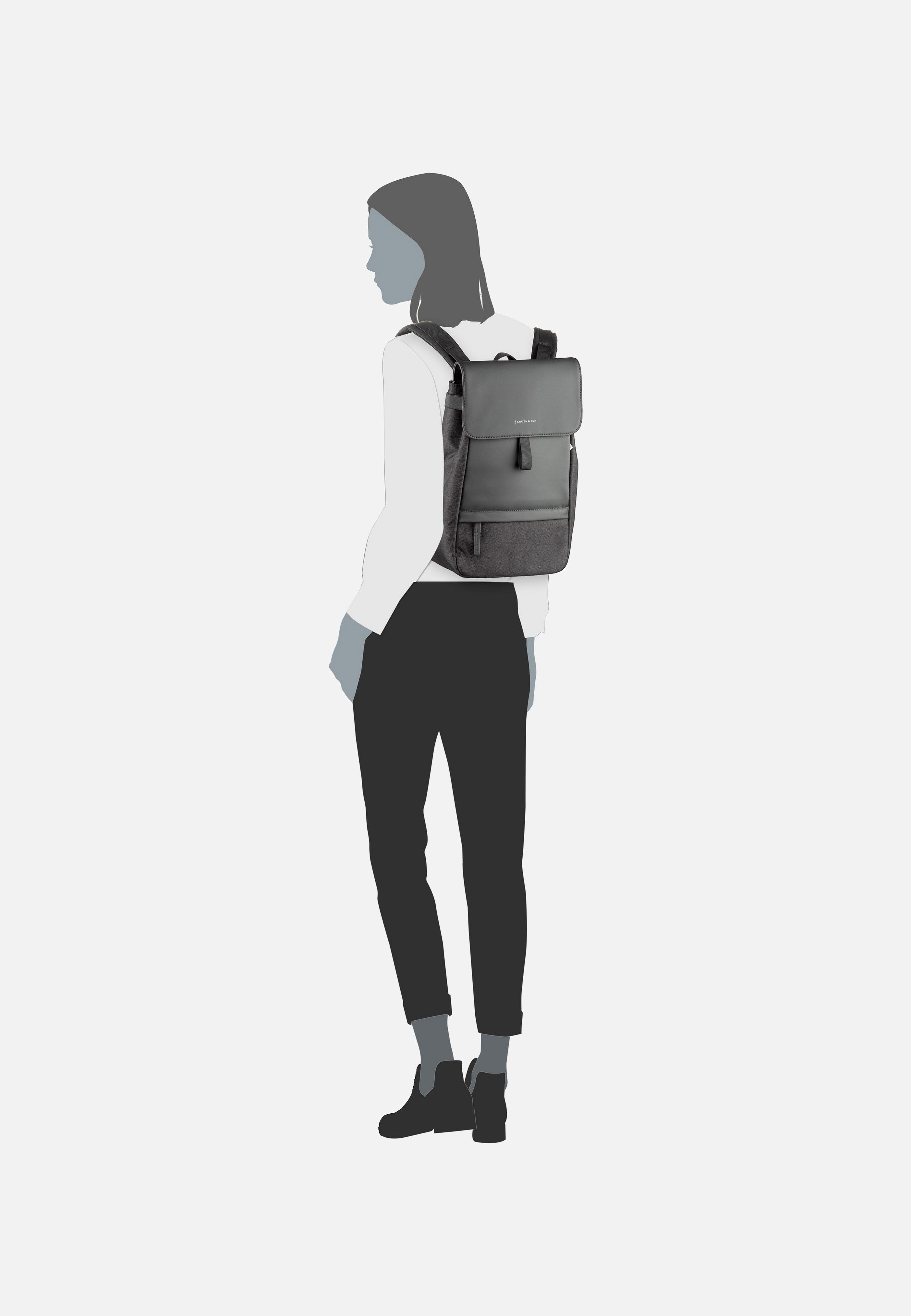 Kapten & Son - Fyn Small All Black - Backpack | Women-Image