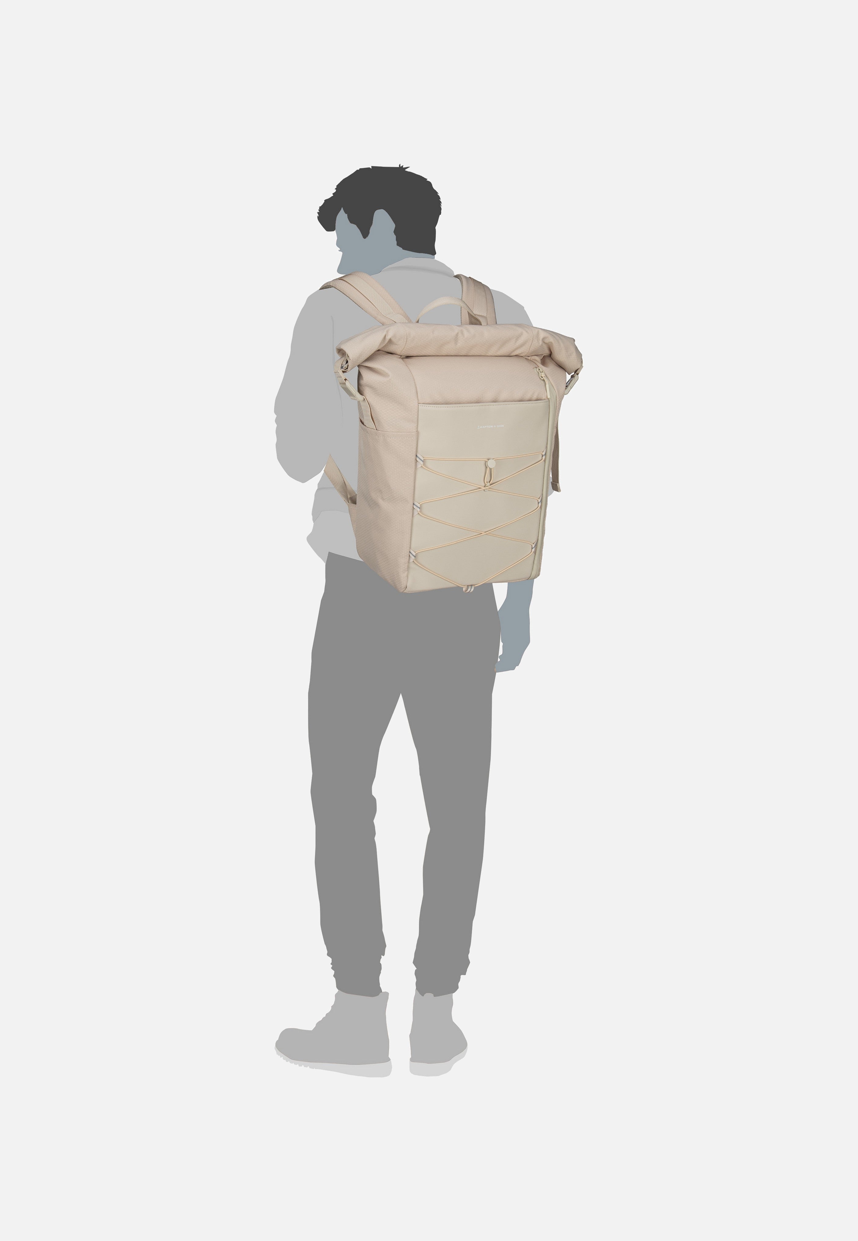Kapten & Son - Yoho Sandstone - Rolltop Backpack | Neutral-Image