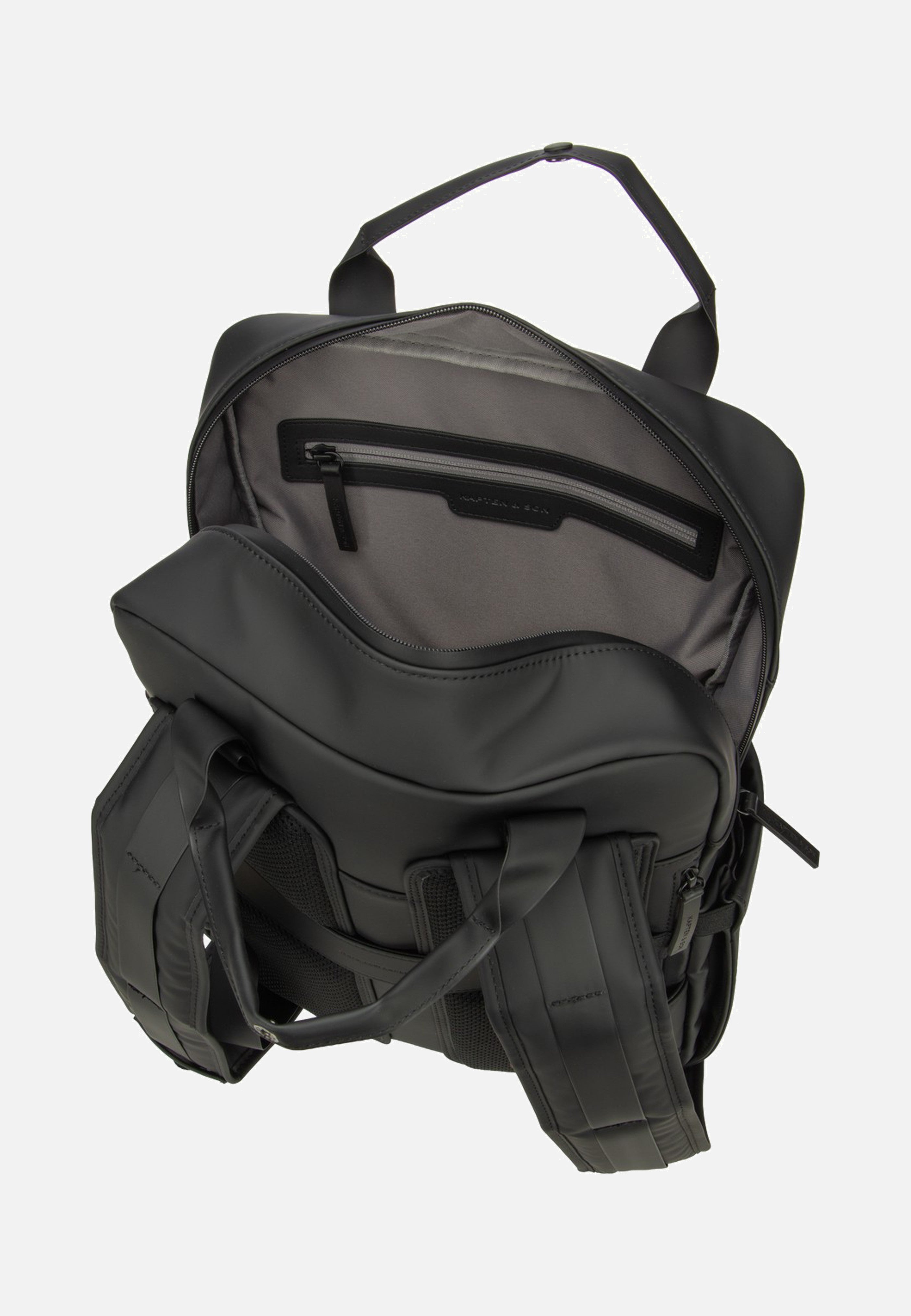 Kapten & Son Bergen Pro Full PU All Black Backpack