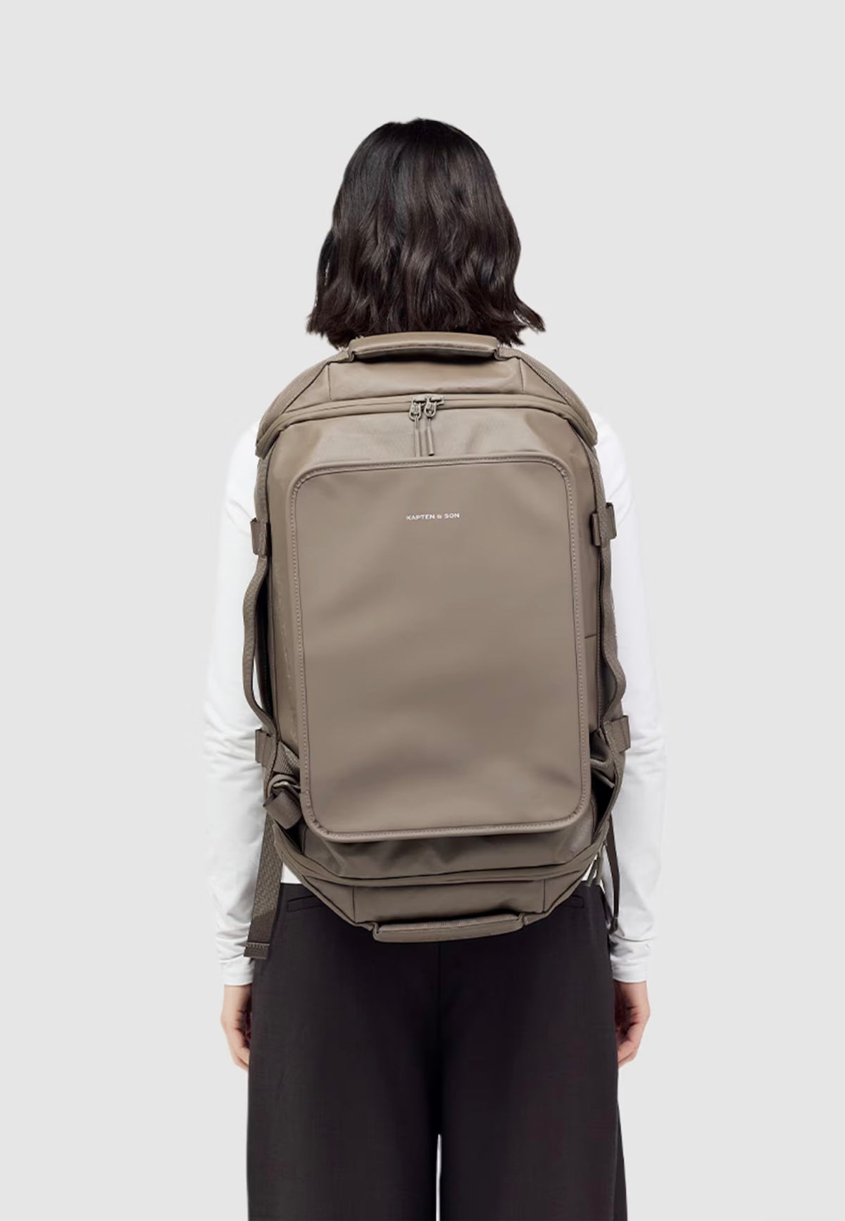 Kapten & Son Lisbon Duffle Backpack Medium Walnut Travel Backpack