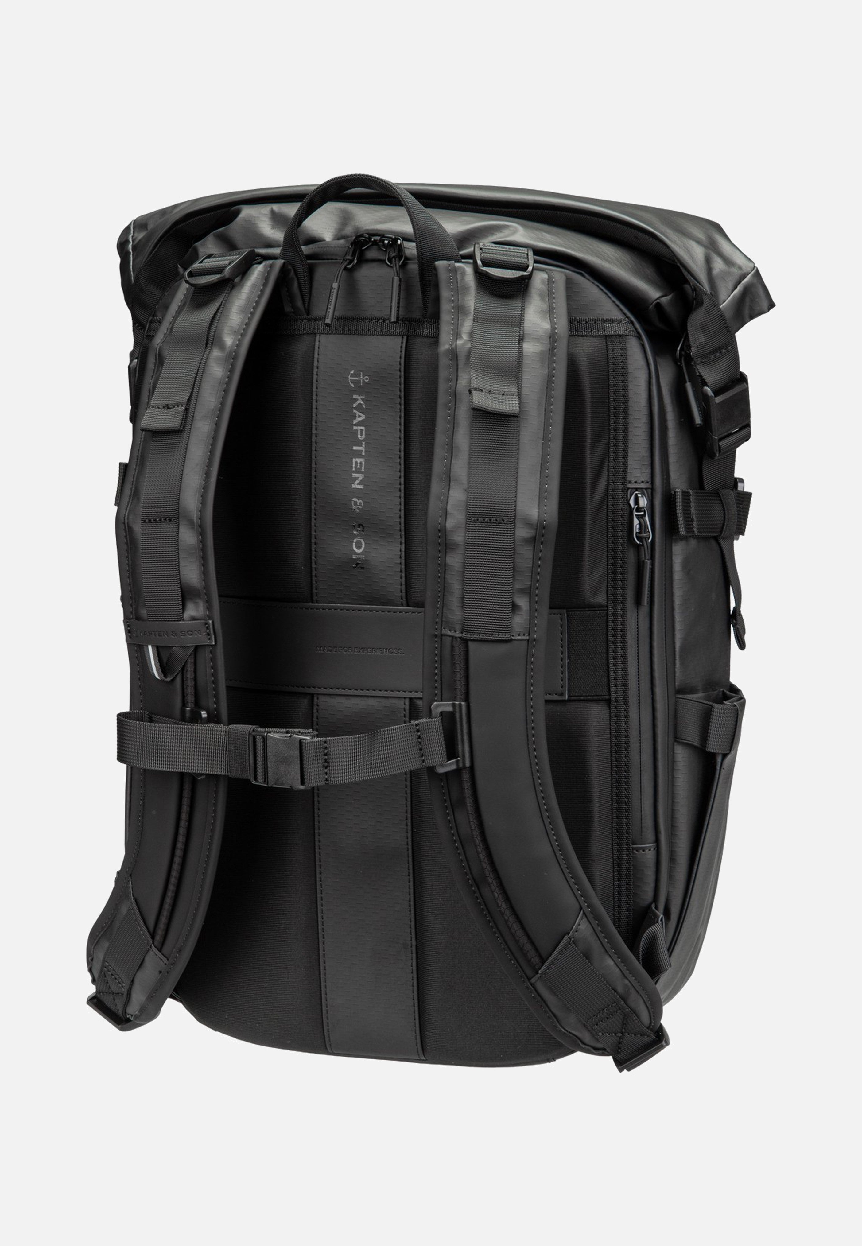 Kapten & Son Lisbon Pro Rolltop S All Black Backpack