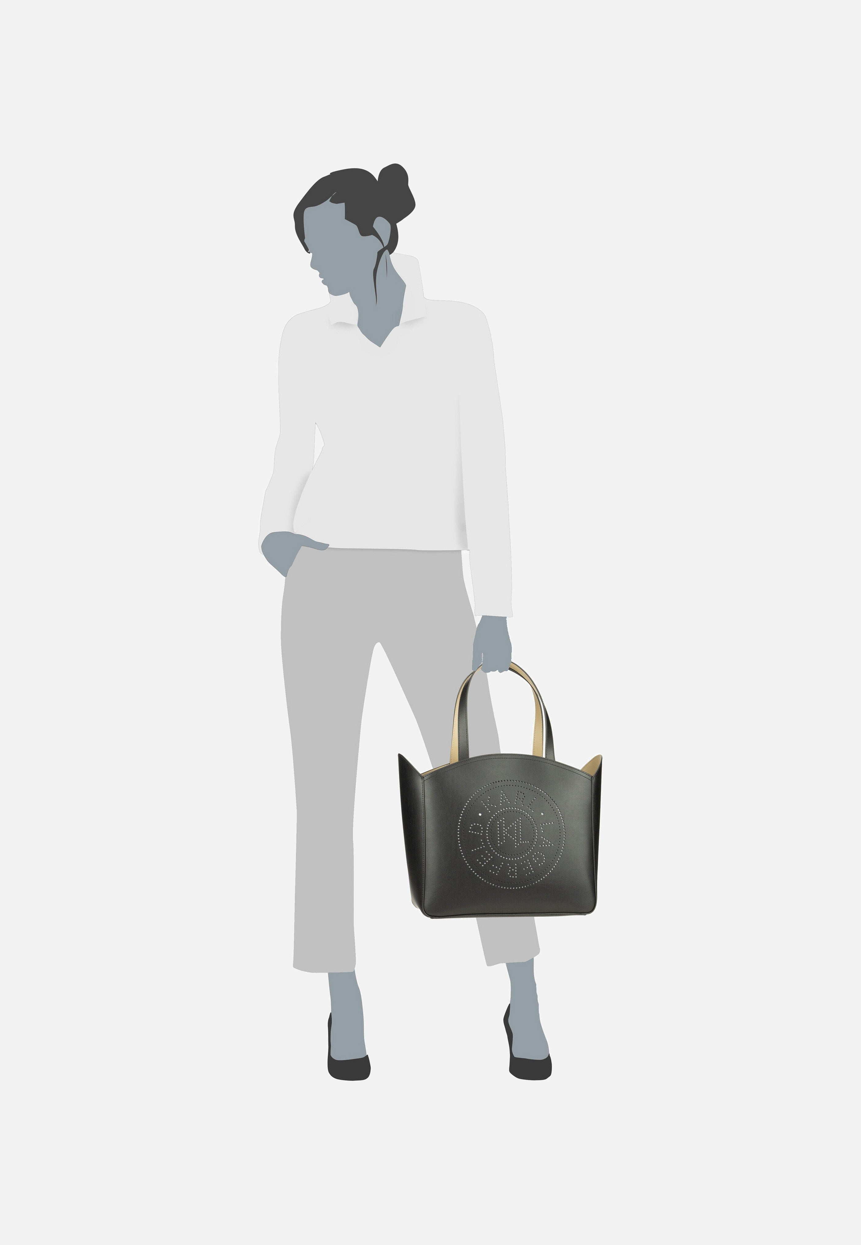 Karl Lagerfeld - K/Circle MD Perforated 30060 Black - Shopper | Women-Image