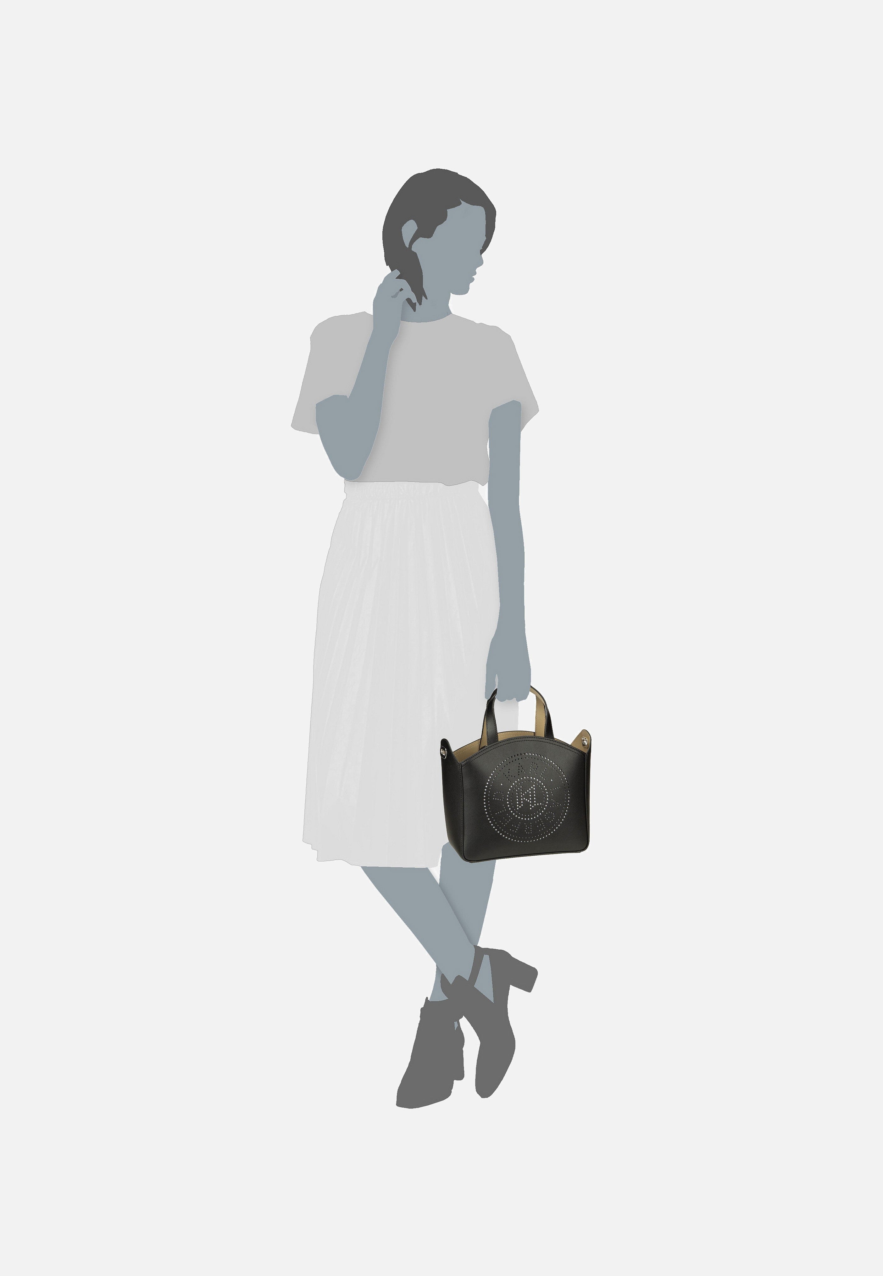 Karl Lagerfeld - K/Circle SM Perforated 30058 Black - Tote Bag | Women-Image