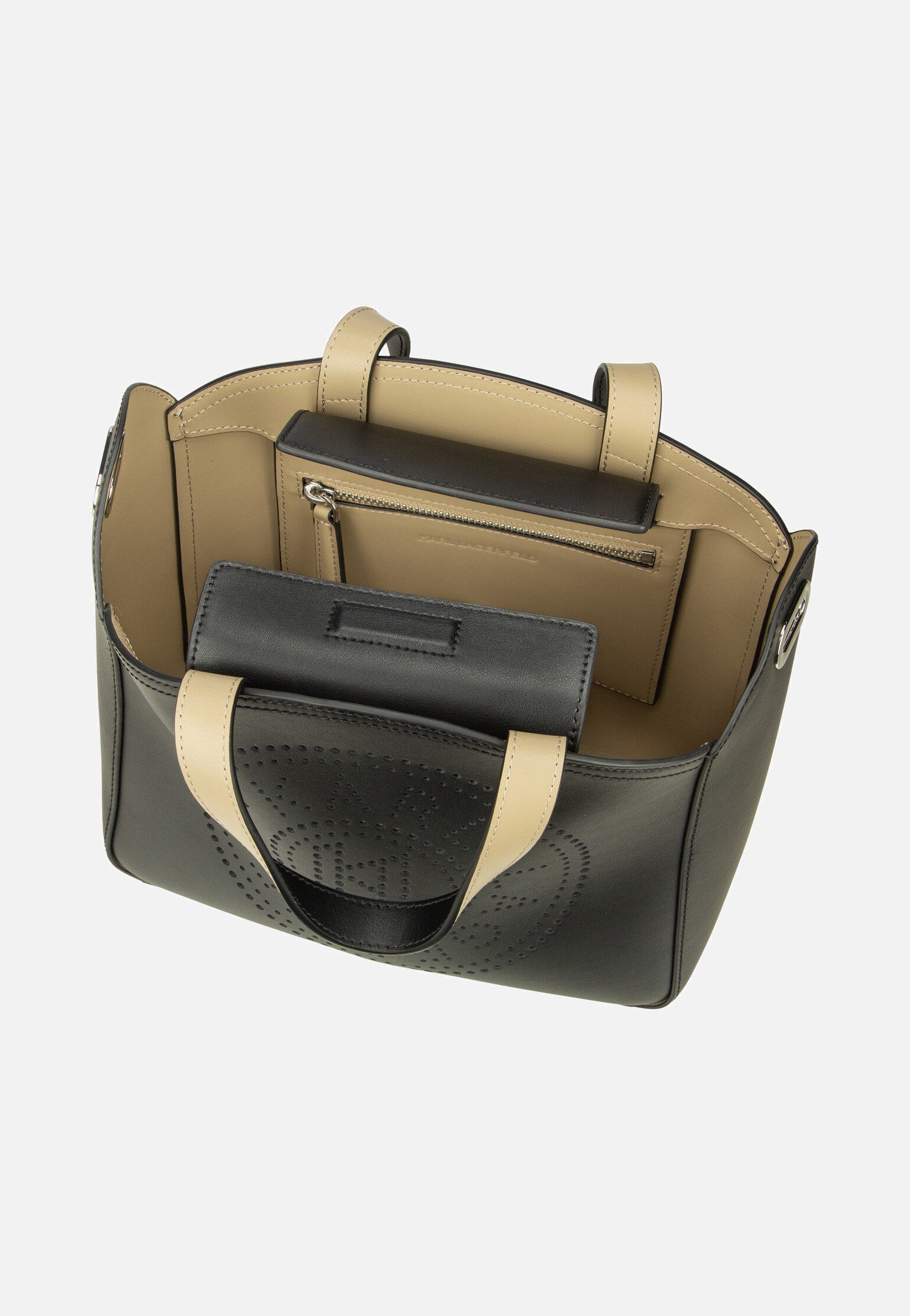 Karl Lagerfeld - K/Circle SM Perforated 30058 Black - Handle Bag | Women-Image