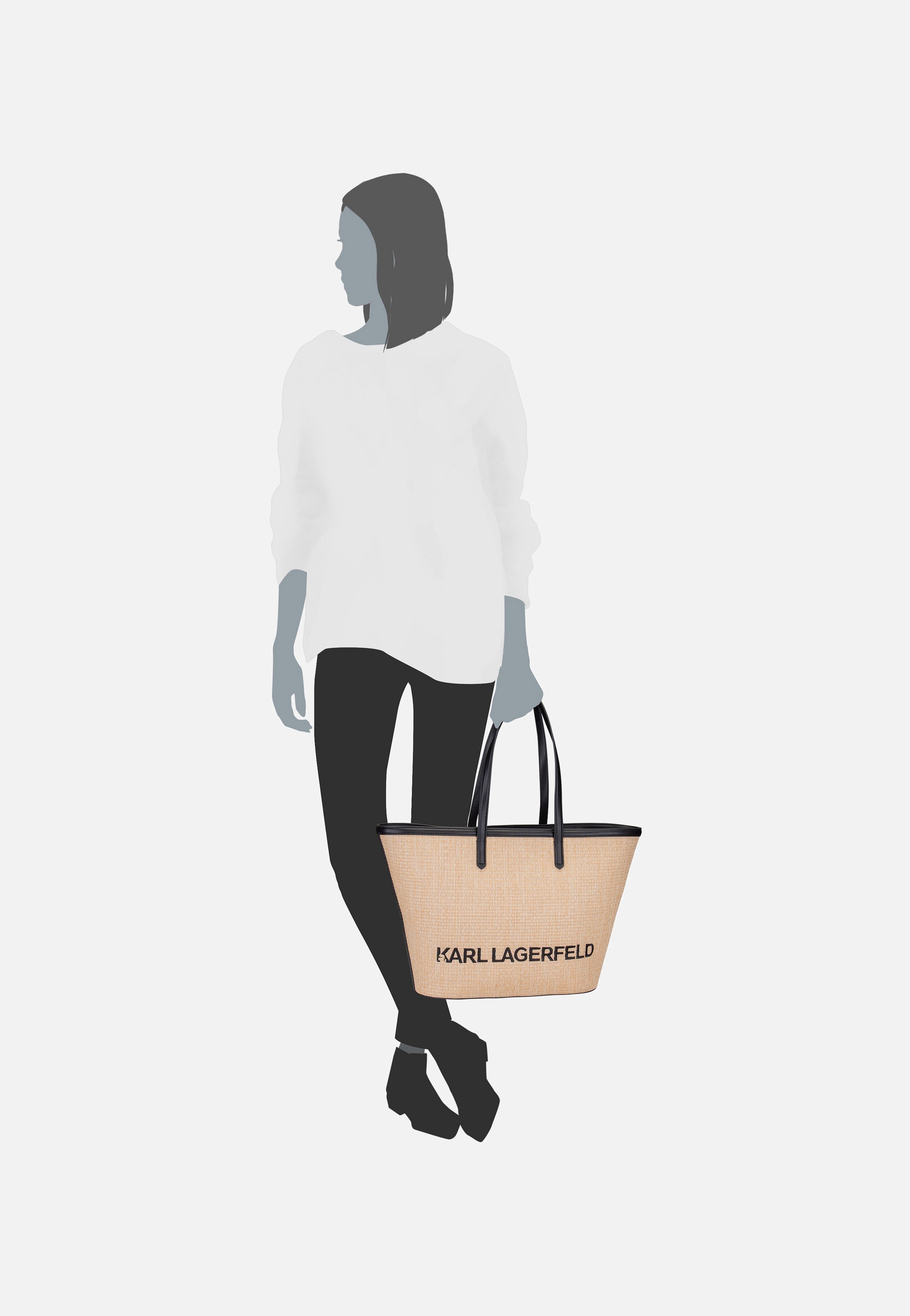 Karl Lagerfeld - K/Essential Raffia 241W3027 Natural - Shopper | Women-Image