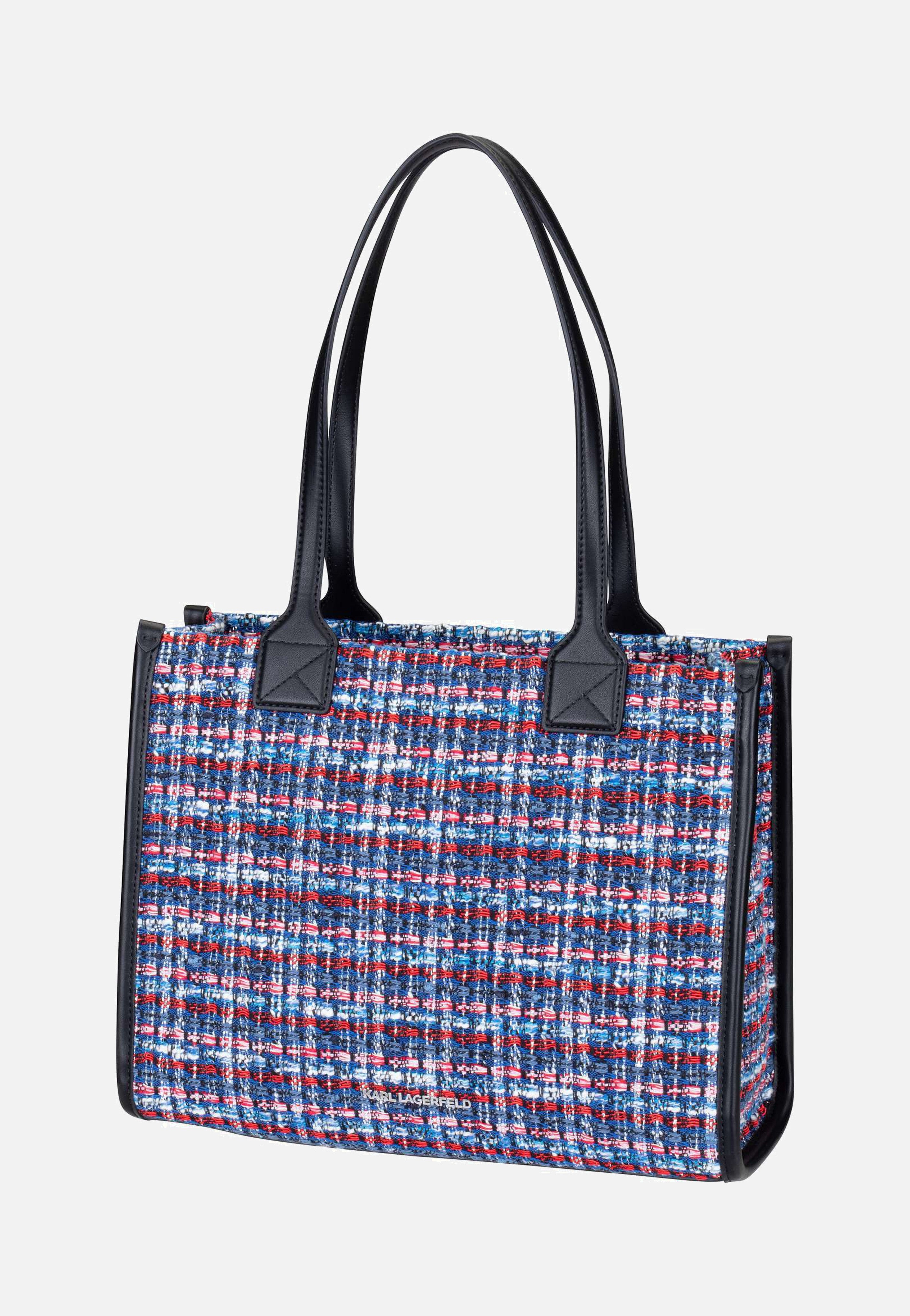 Karl Lagerfeld - K/Square SP MD Tote Boucle Blue/Red multi - Shoulder Bag | Women-Image