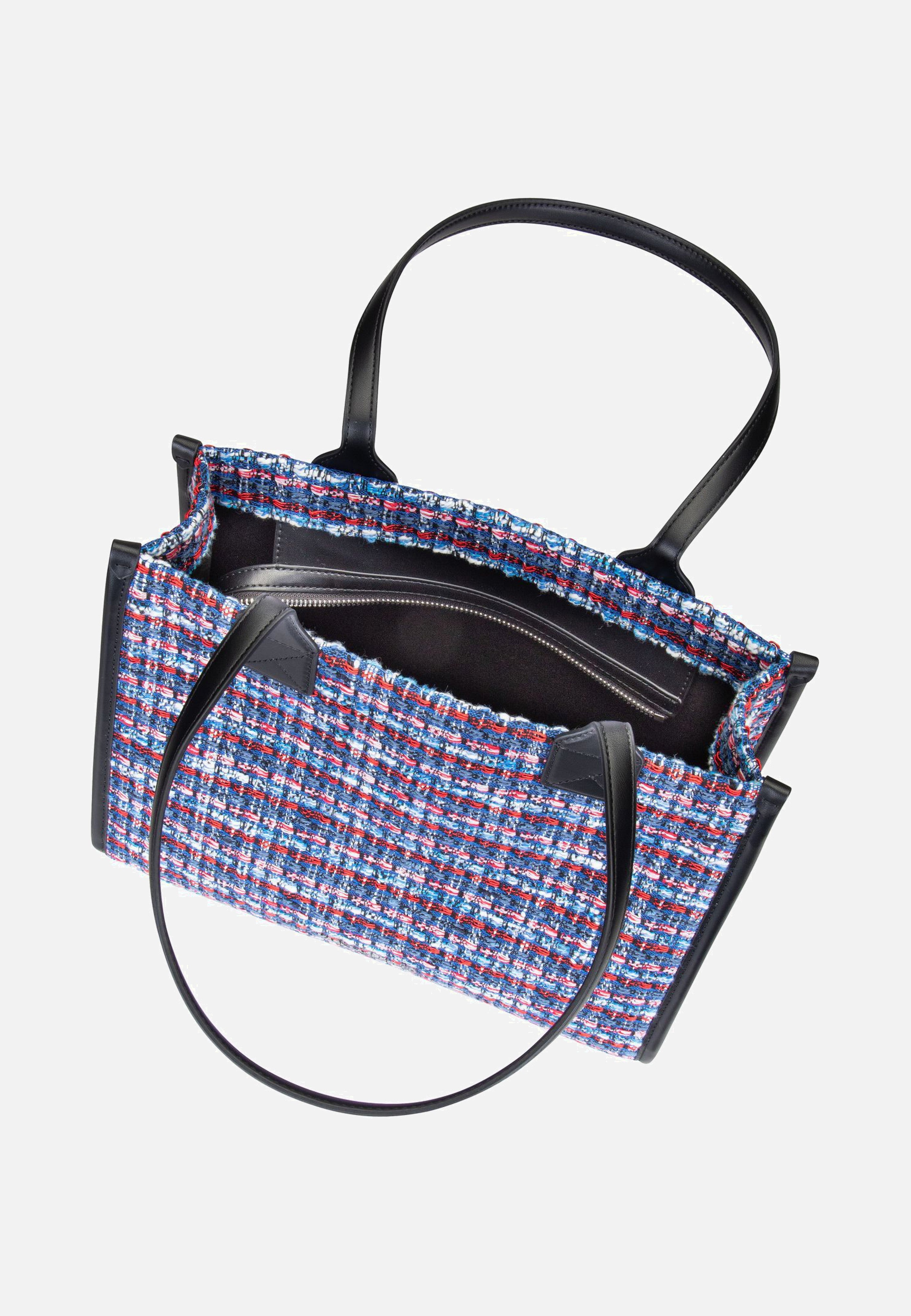 Karl Lagerfeld - K/Square SP MD Tote Boucle Blue/Red multi - Shoulder Bag | Women-Image