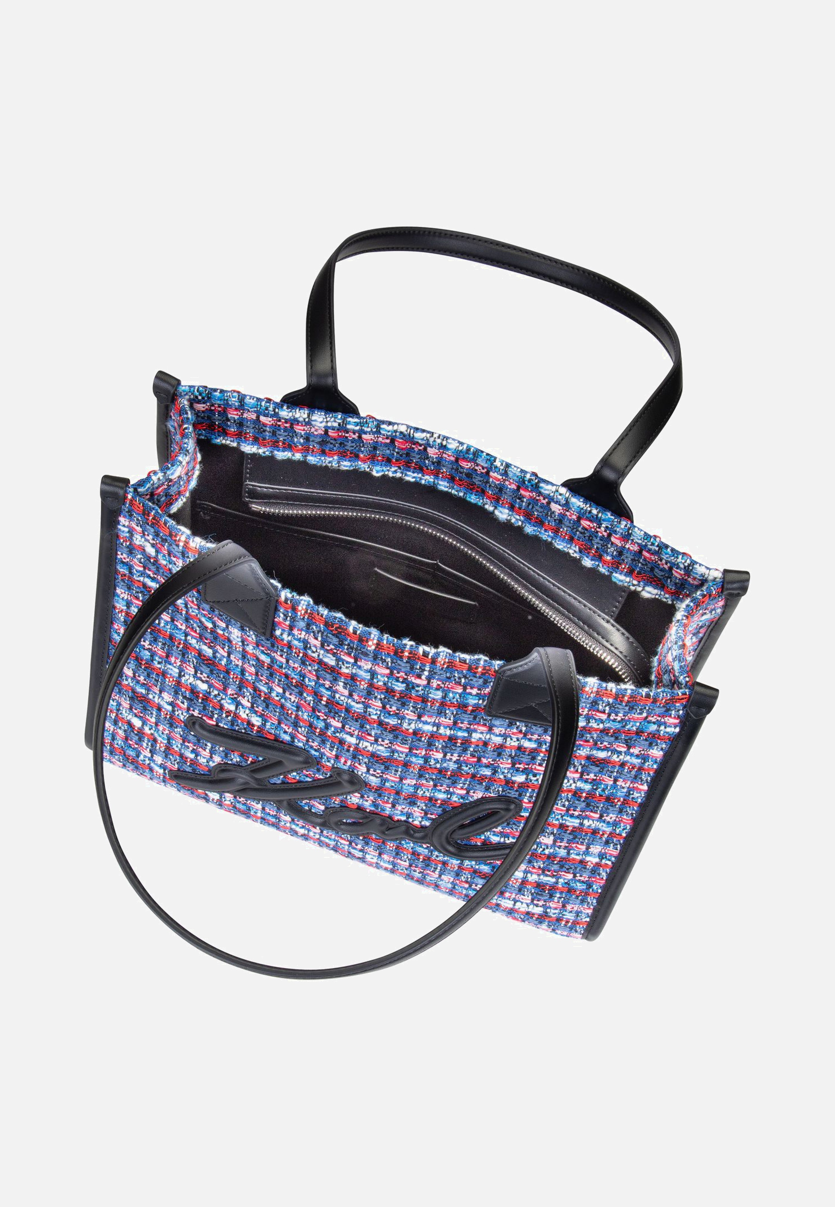 Karl Lagerfeld - K/Square SP MD Tote Boucle Blue/Red multi - Shoulder Bag | Women-Image