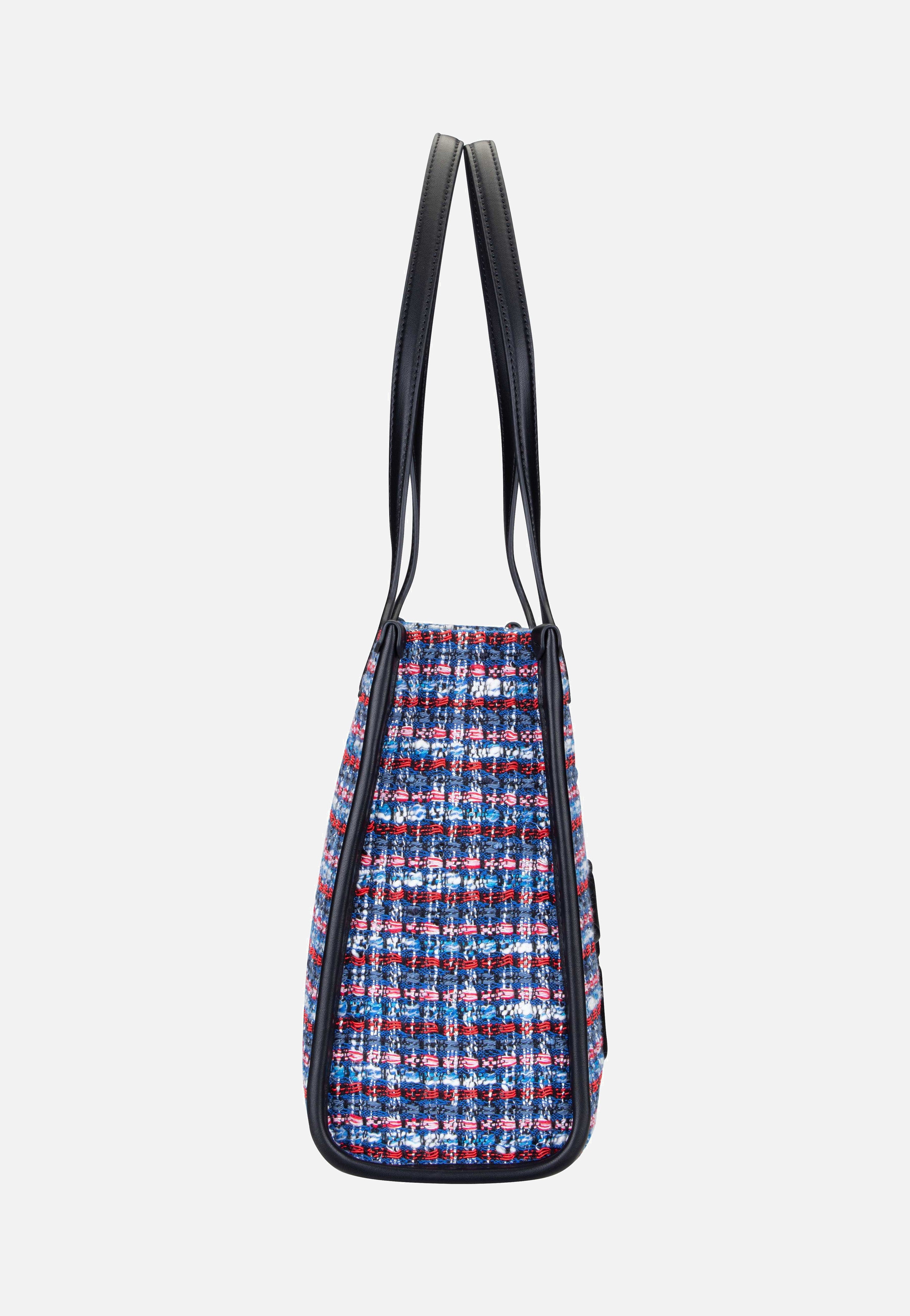 Karl Lagerfeld - K/Square SP MD Tote Boucle Blue/Red multi - Shoulder Bag | Women-Image